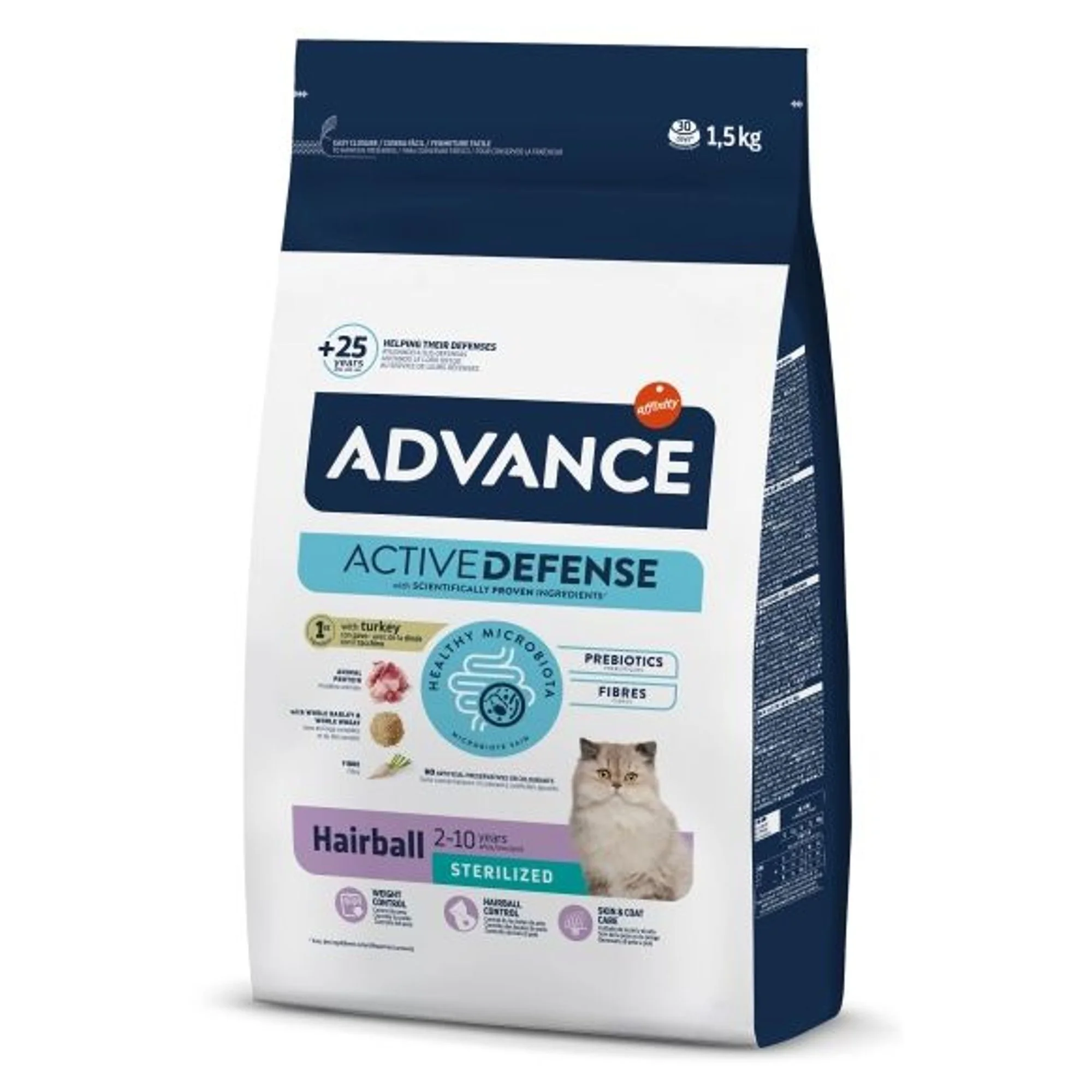 Advance Tüy Yumağı Engelleyici Hindili Kısırlaştırılmış Yetişkin Kedi Maması 1.5 KG