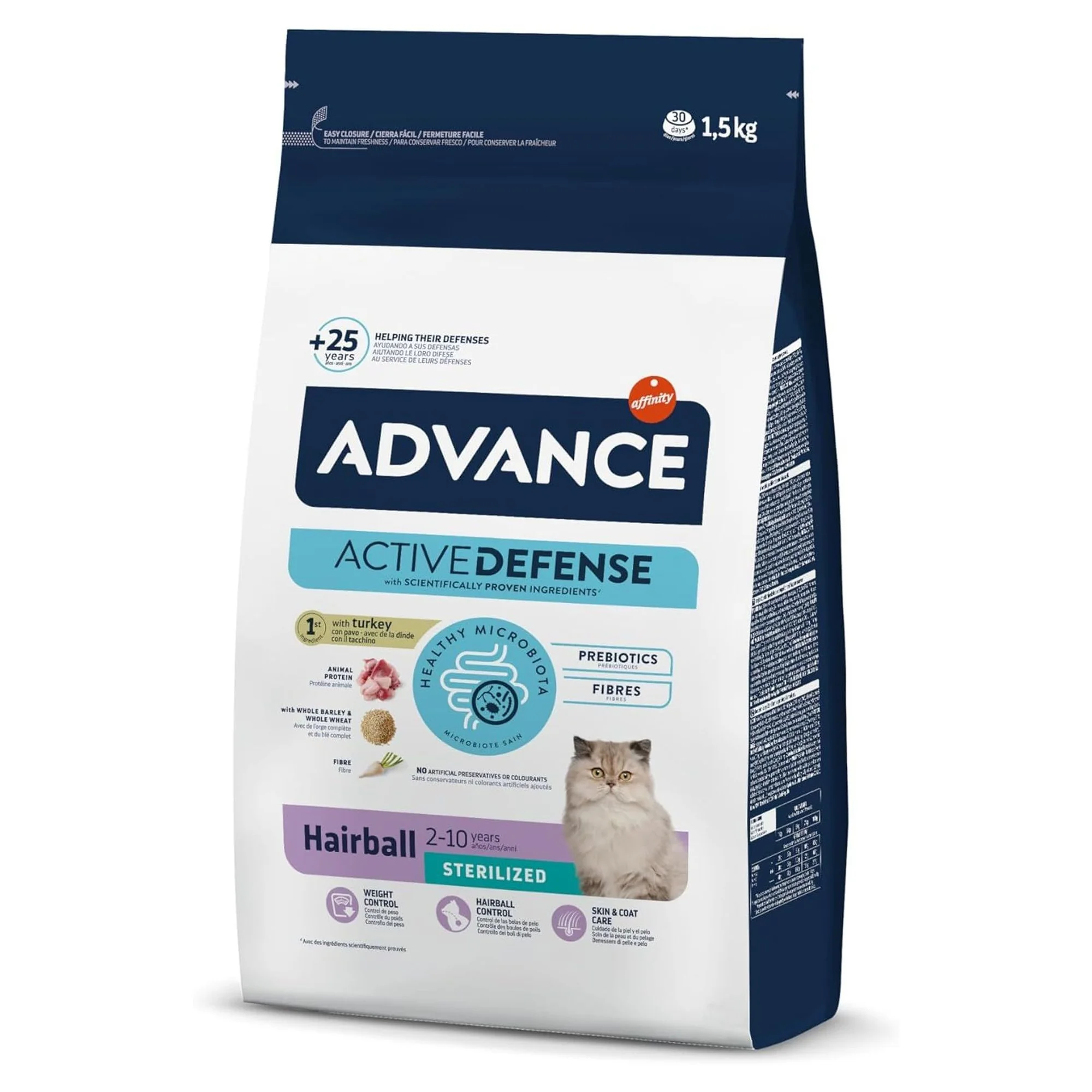Advance Tüy Yumağı Engelleyici Hindili Kısırlaştırılmış Yetişkin Kedi Maması 1.5 KG