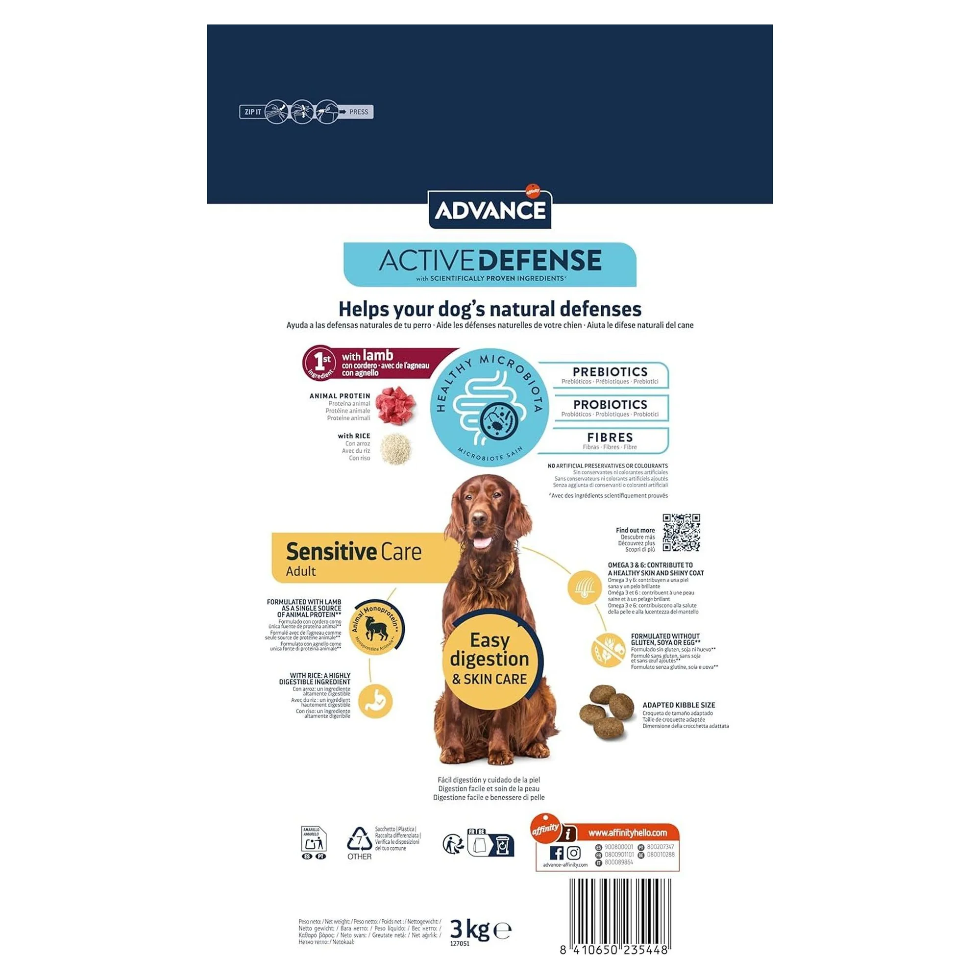 Advance Sensitive Hassas Sindirim için Kuzulu ve Pirinçli Yetişkin Köpek Maması 3 KG — 3 kg — Görsel 2