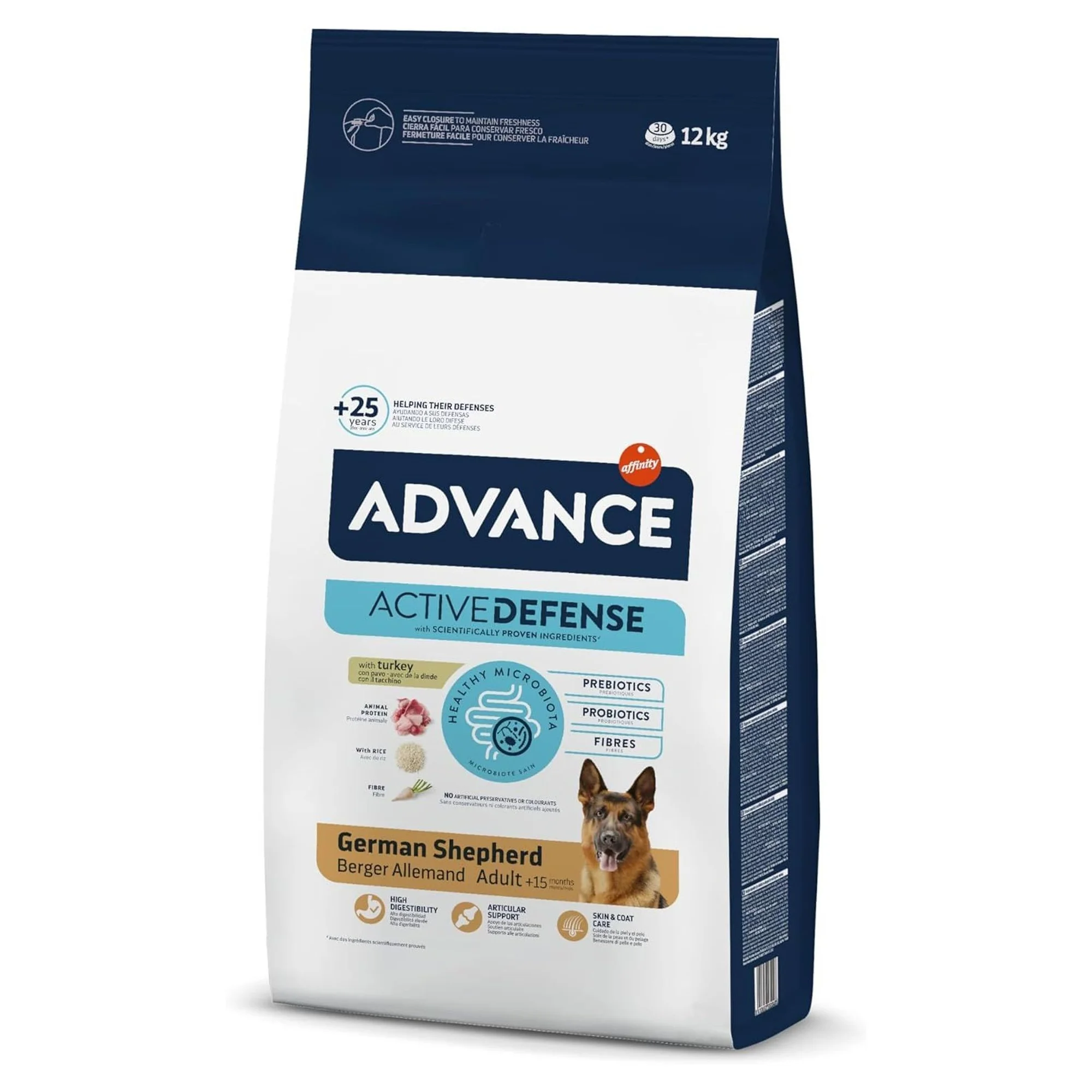Advance German Shepherd Alman Çoban Köpeği İçin Hindili Yetişkin Köpek Maması 12 KG