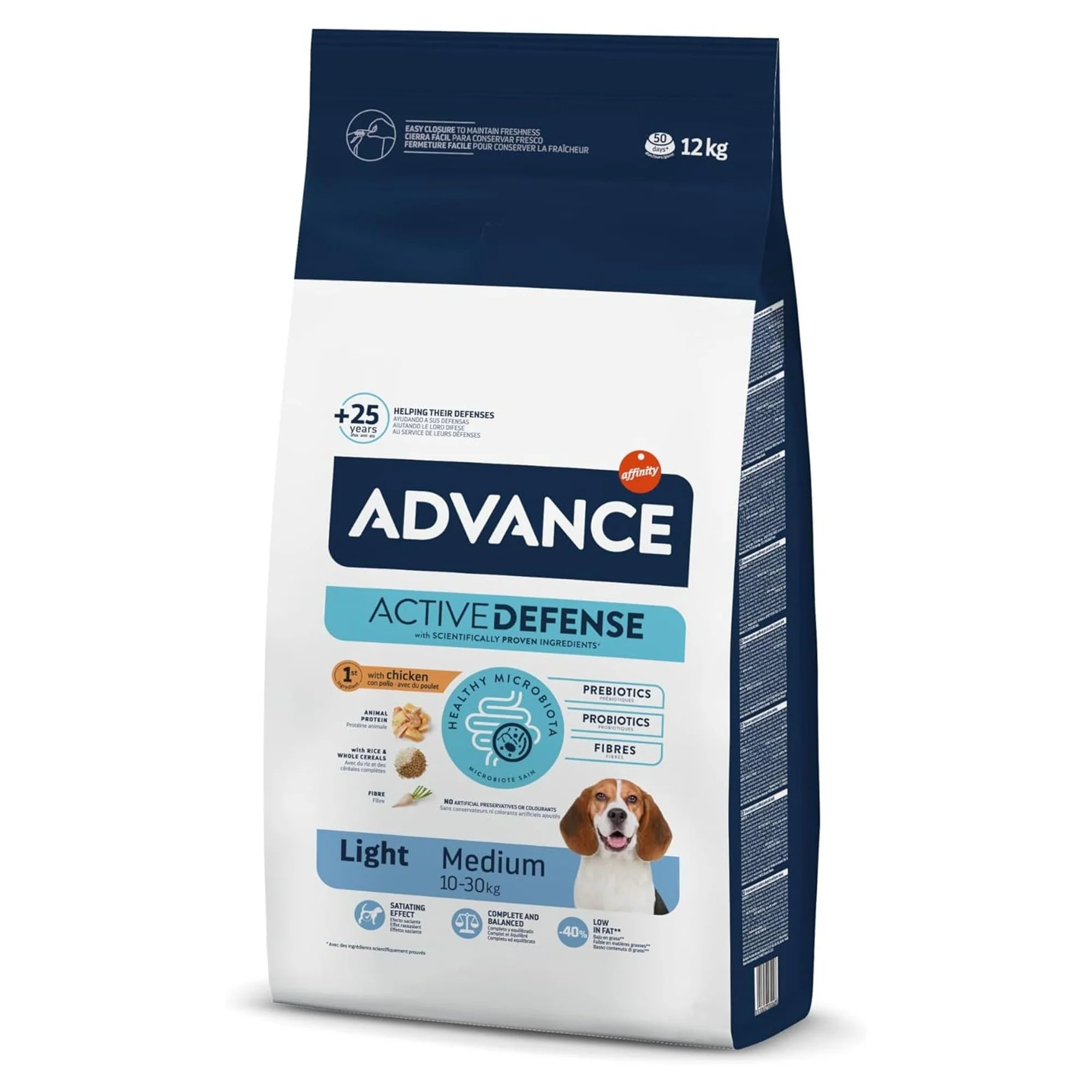 Advance Light Tavuklu Orta Irk Yetişkin Köpek Maması 12 KG