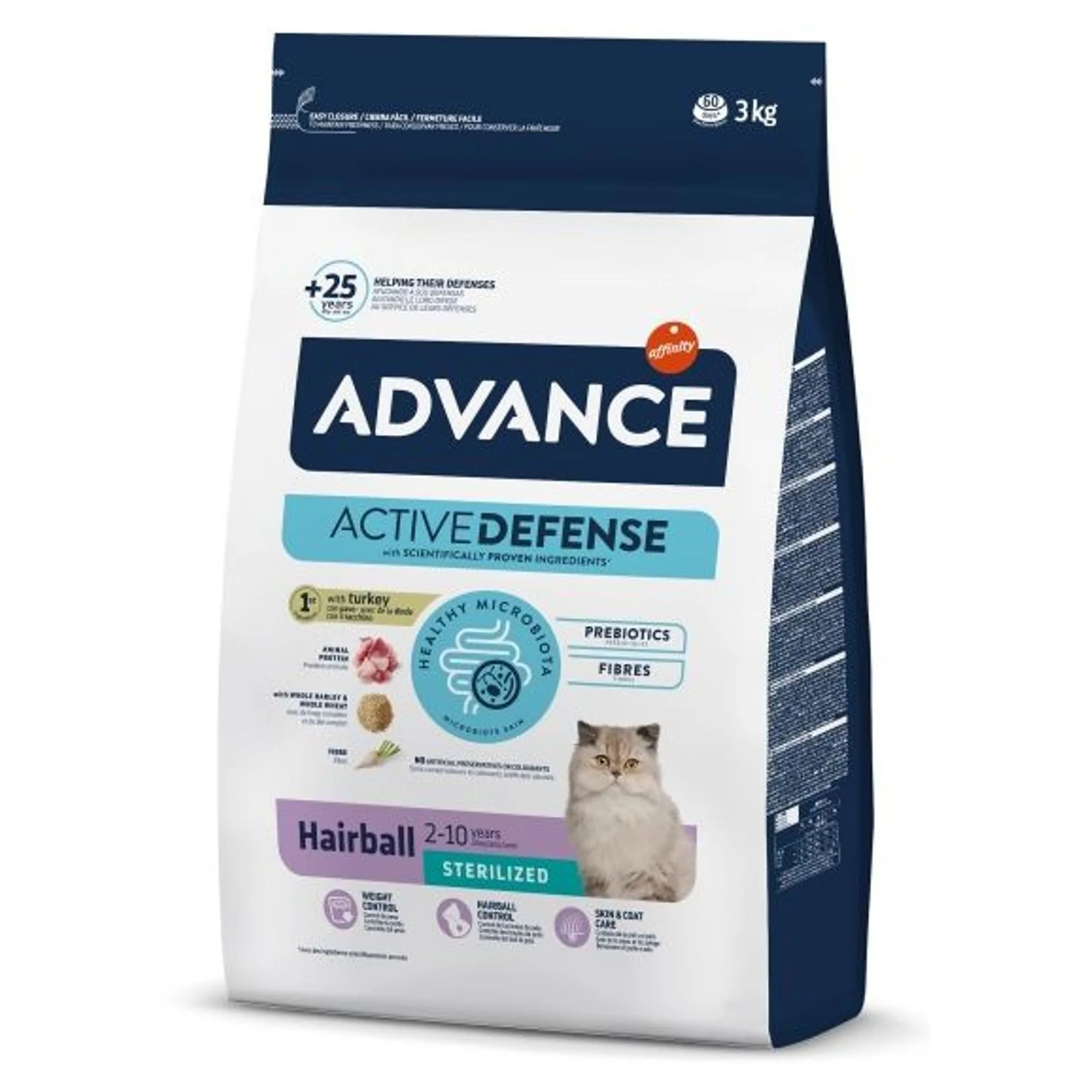 Advance Advance Tüy Yumağı Engelleyici Hindili Kısırlaştırılmış Yetişkin Kedi Maması 3 KG