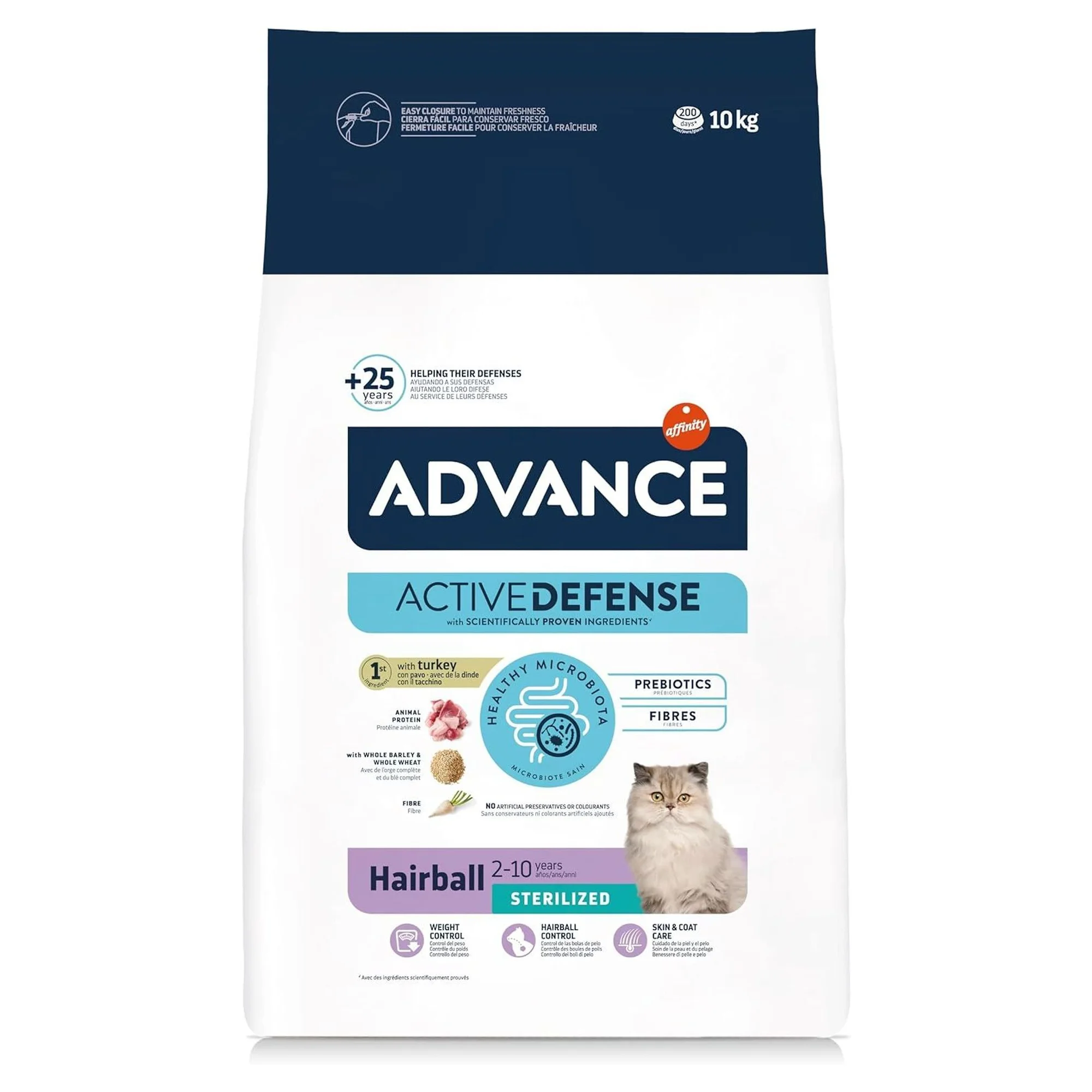 Advance Tüy yumağı Engelleyici Hindili Kısırlaştırılmış Yetişkin Kedi Maması 10 KG