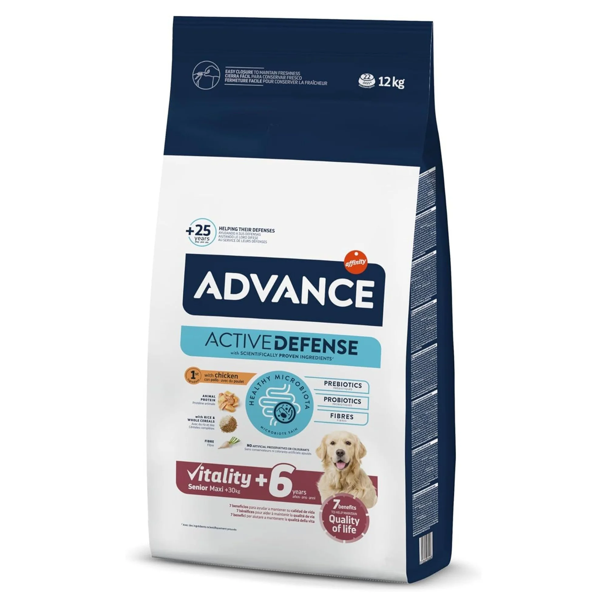 Advance Vitality +6 Tavuklu Büyük Irk Yaşlı Köpek Maması 12 KG