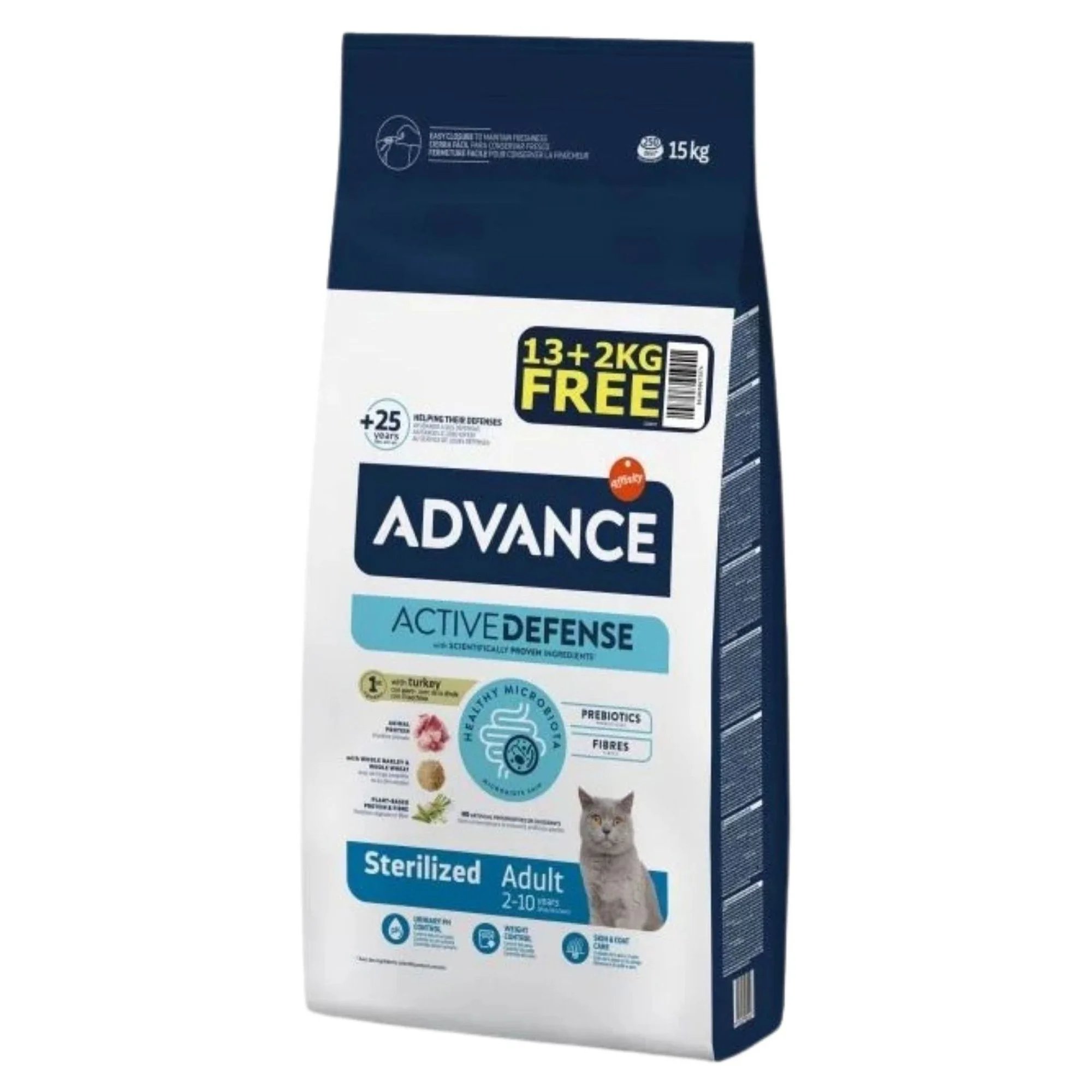 Advance Sterilised Hindi Kısırlaştırılmış Yetişkin Kedi Maması 13+2 KG