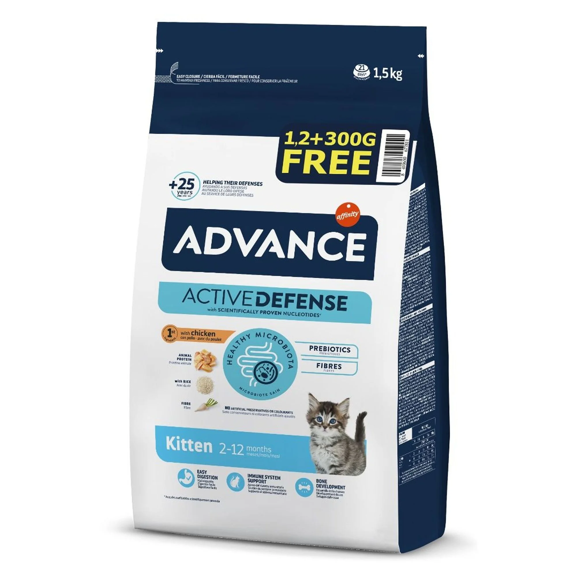 Advance Kitten Tavuk ve Pirinçli Yavru Kedi Maması 1.2 KG + 300 G