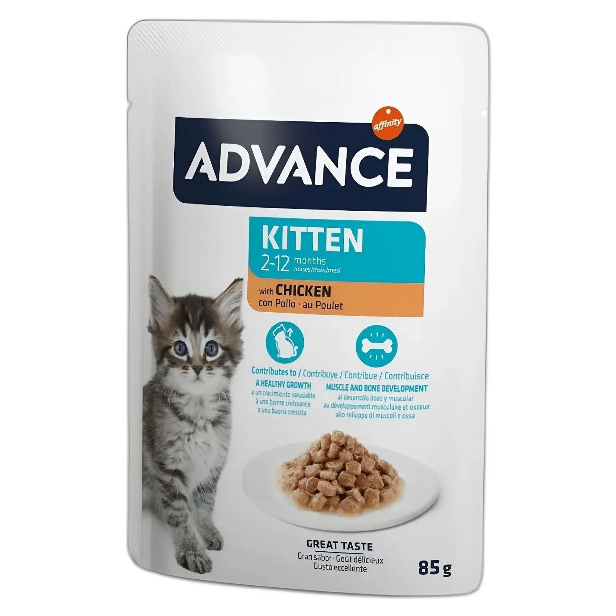 Advance Advance Kitten Chicken Tavuk Etli Yaş Yavru Kedi Maması 85 G