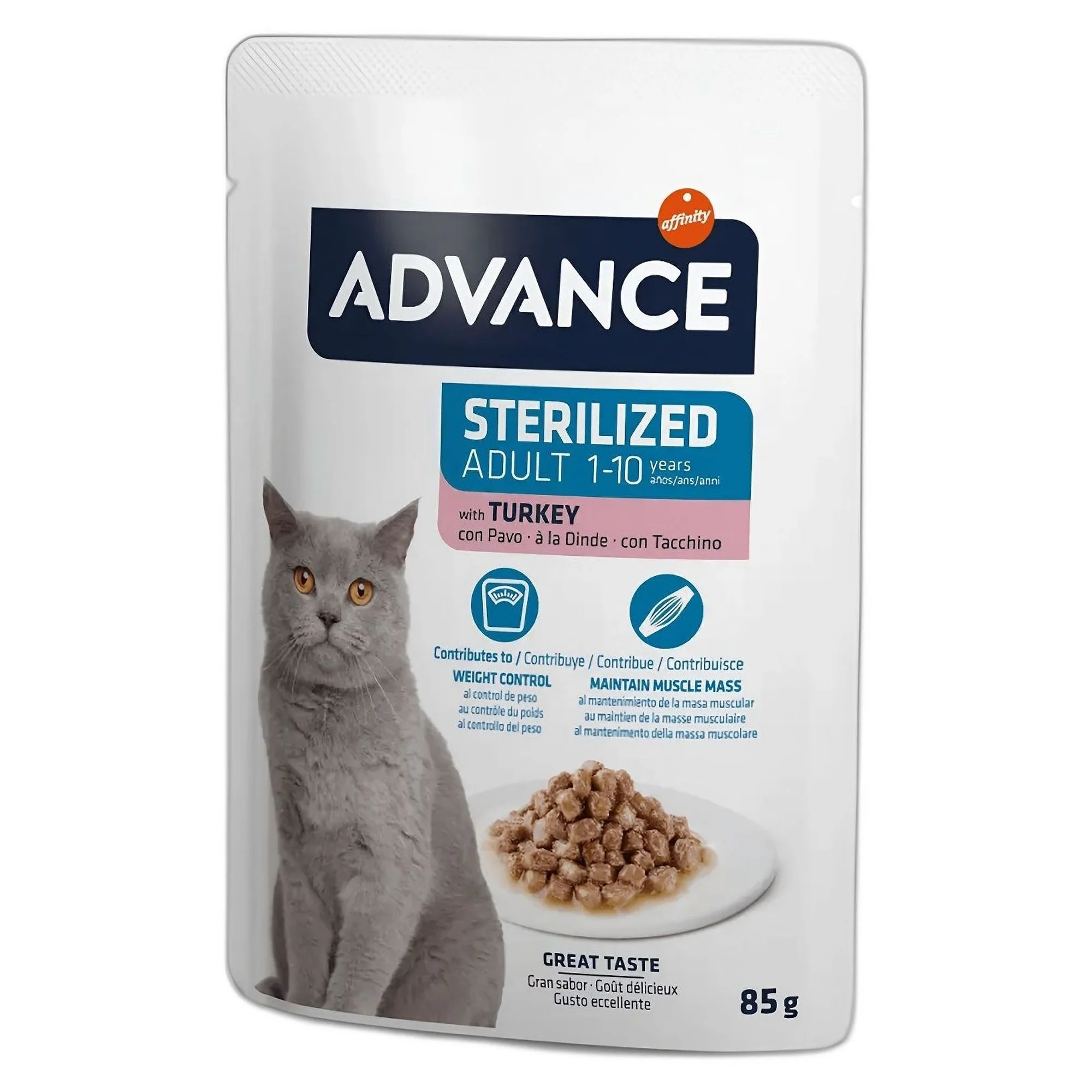 Advance Advance Hindili Kısırlaştırılmış Yaş Yetişkin Kedi Maması 85 G