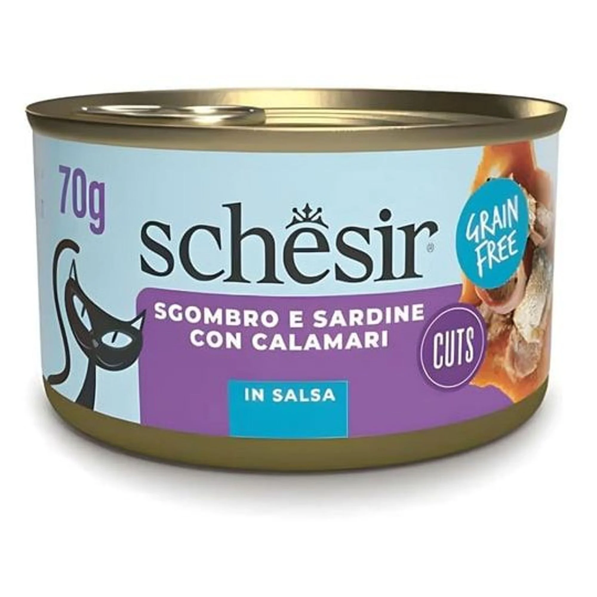 Schesir Schesir Sardalya ile Uskumrulu Sos İçinde Kedi Konservesi 70 G