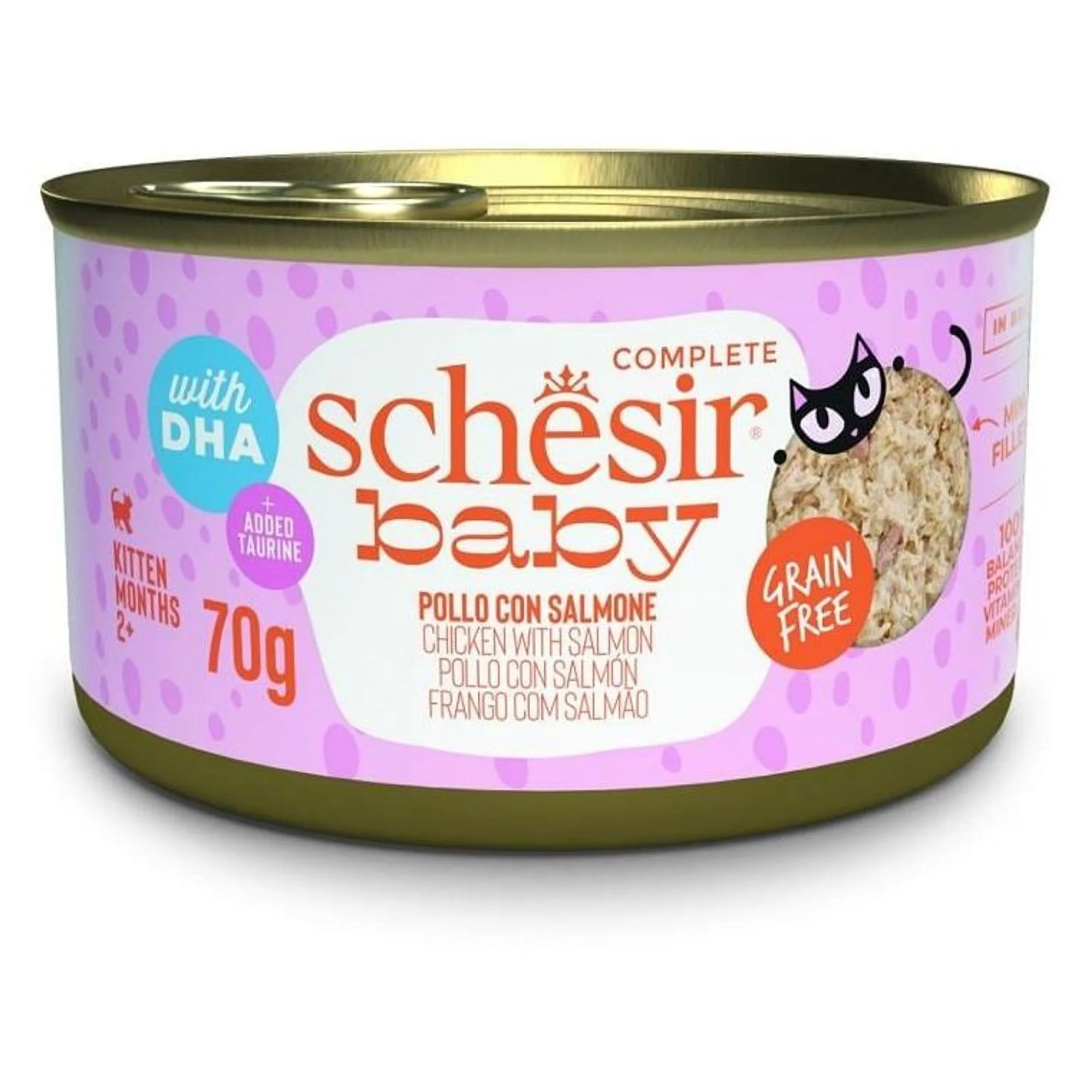 Schesir Schesir Babycat Tavuklu ve Somon Balıklı Yavru Kedi Konservesi 70 G