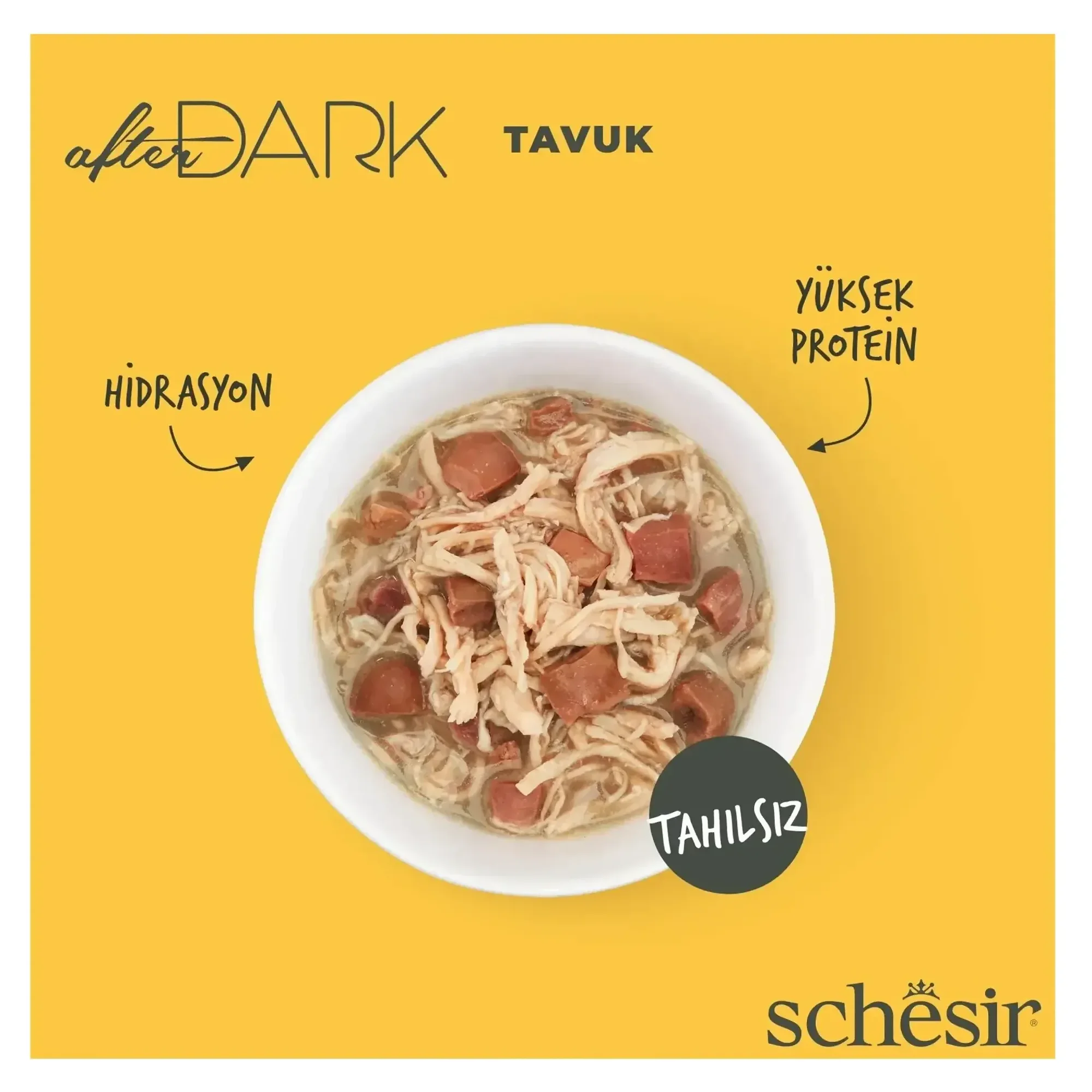 Schesir Schesir After Dark Wholefood Tavuklu Yetişkin Kedi Konservesi 80 G — Normal, 90 g — Görsel 3