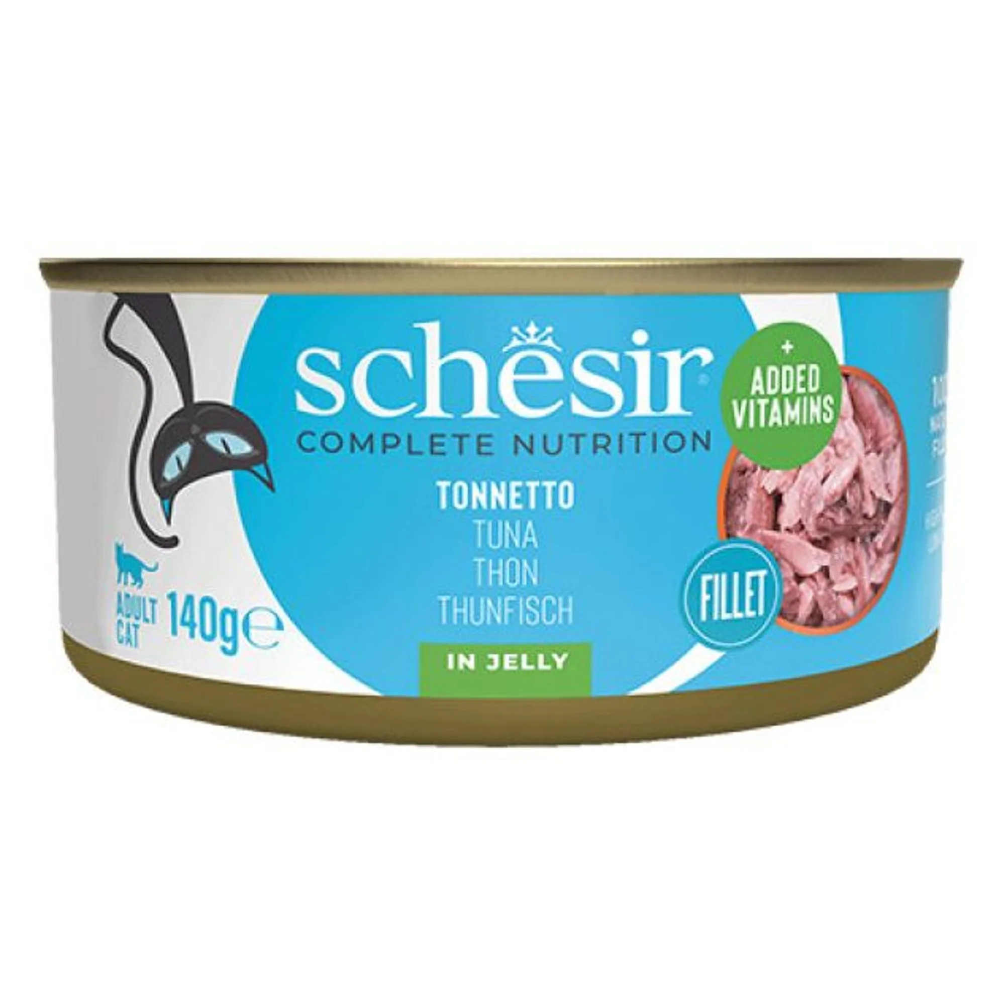 Schesir Schesir Tam ve Dengeli Ton Balıklı Jöle İçinde Kedi Konservesi 140g