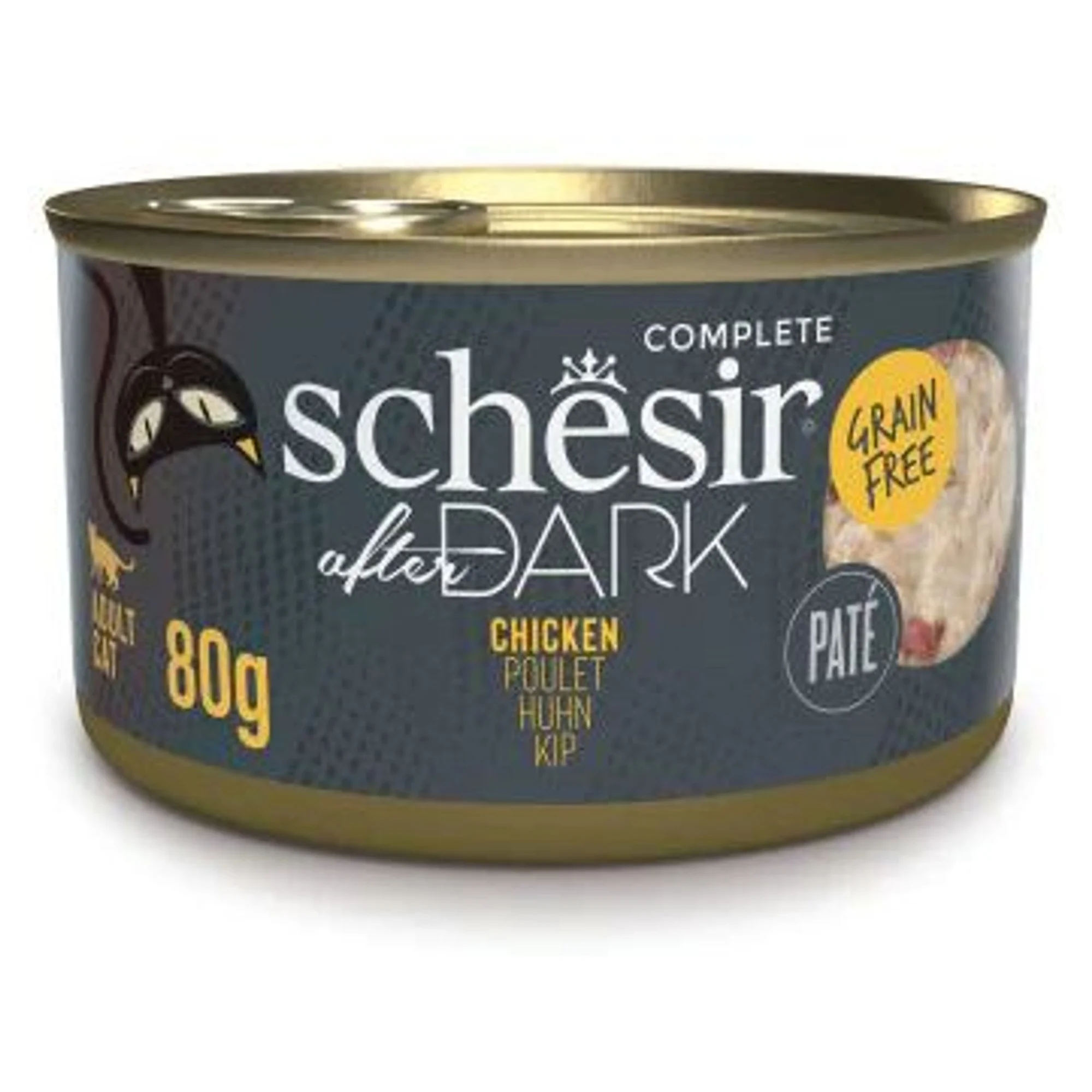 Schesir Schesir After Dark Pate Tavuklu Yetişkin Kedi Konservesi 80 G