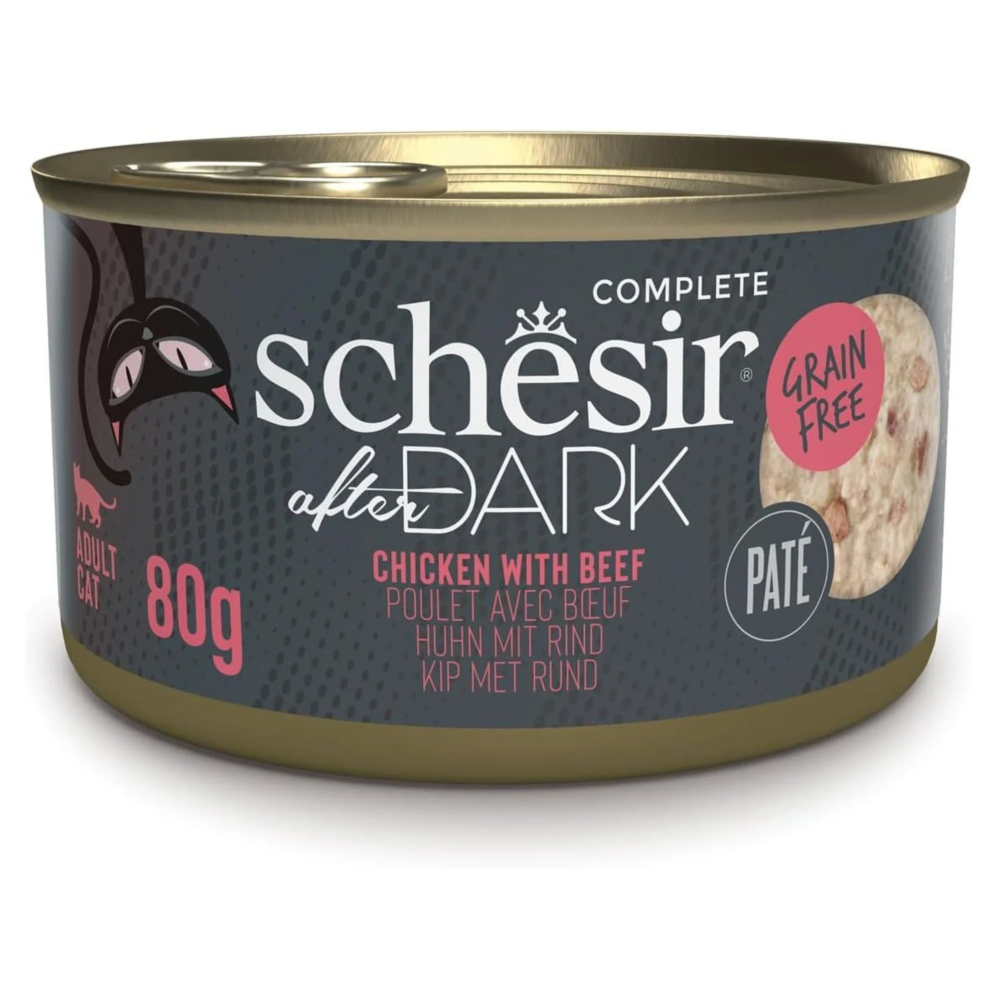 Schesir After Dark Pate Tavuk ve Sığır Etli Yetişkin Kedi Konservesi 80 G