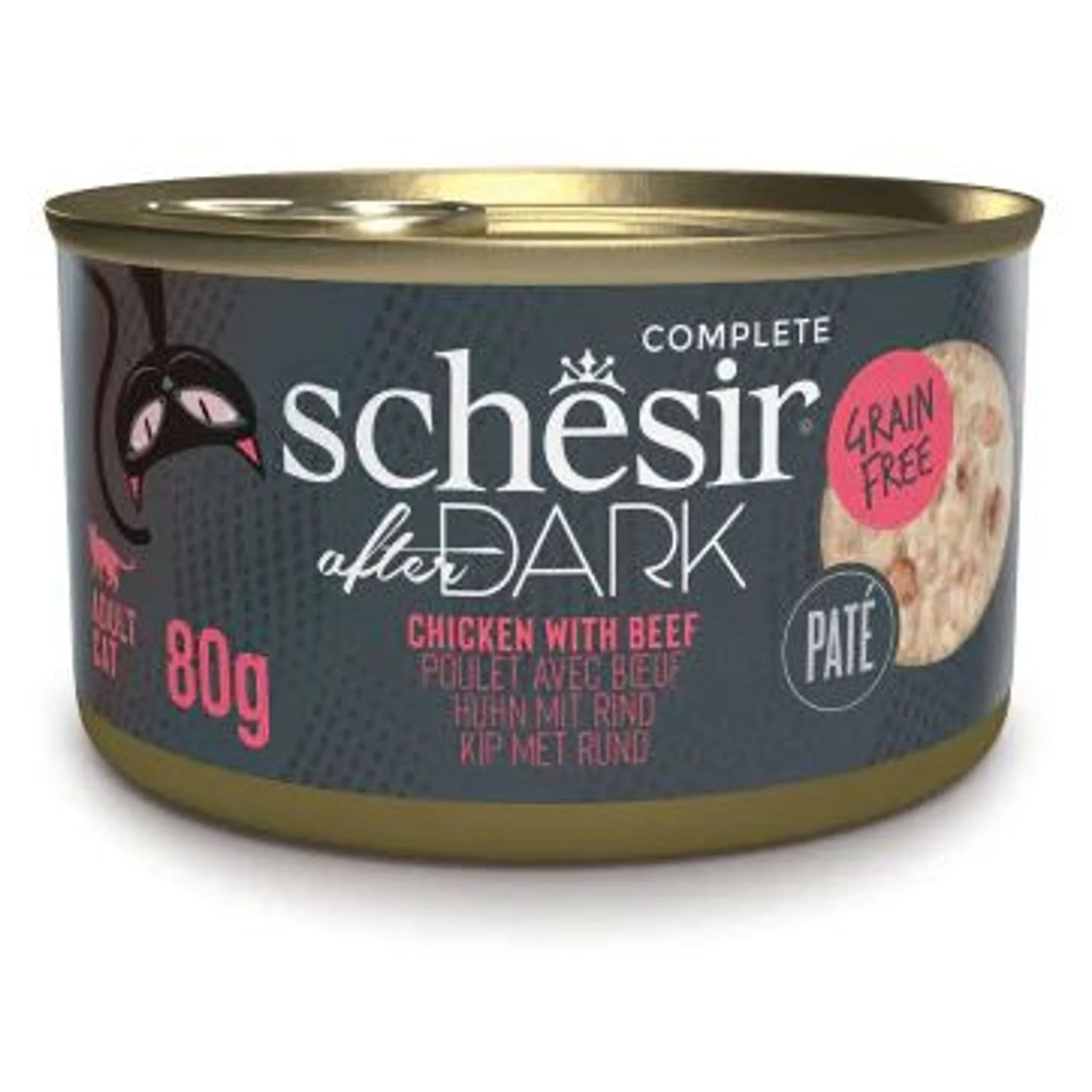 Schesir Schesir After Dark Pate Tavuk ve Sığır Etli Yetişkin Kedi Konservesi 80 G
