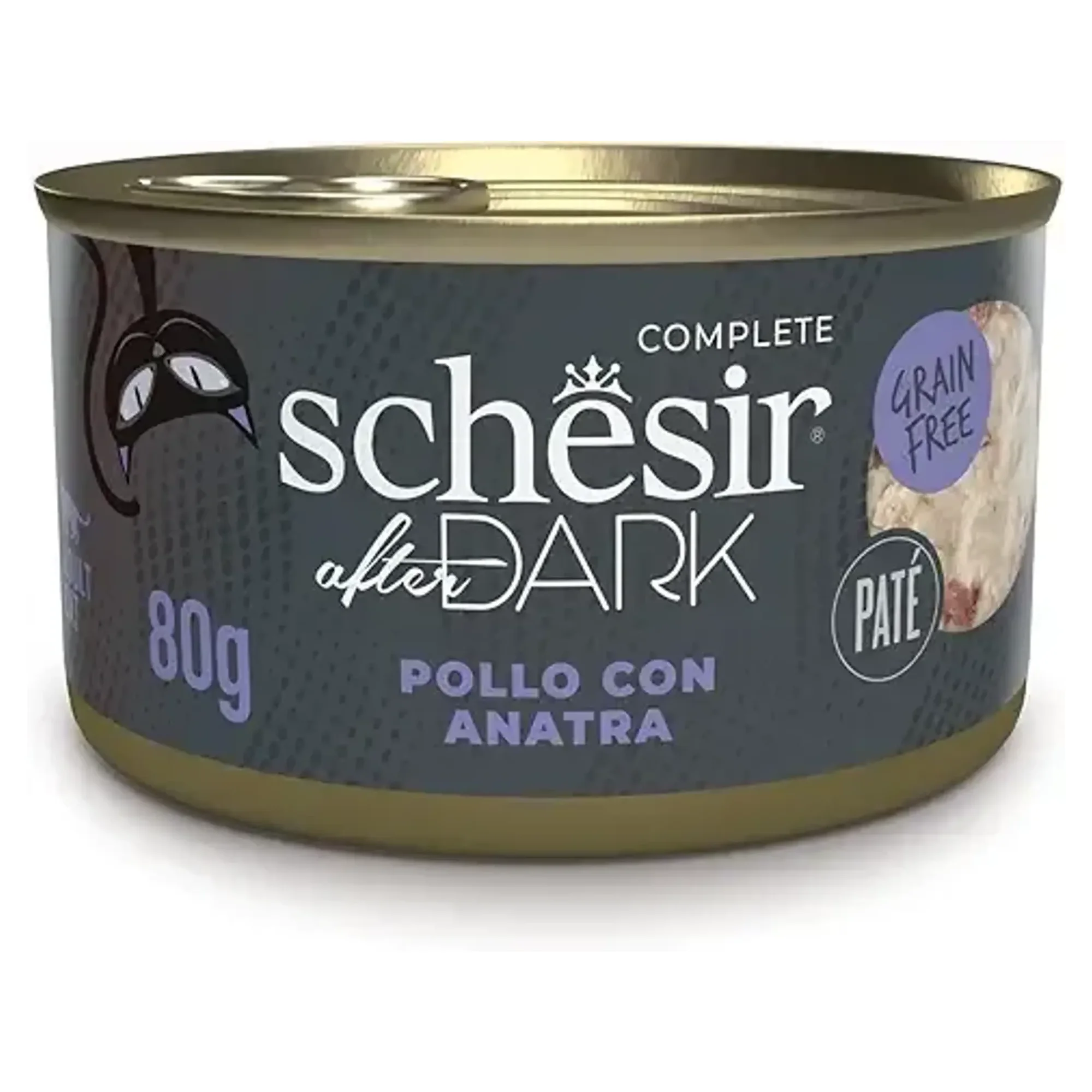 Schesir Schesir After Dark Pate Tavuklu ve Ördekli Yetişkin Kedi Konservesi 80 G