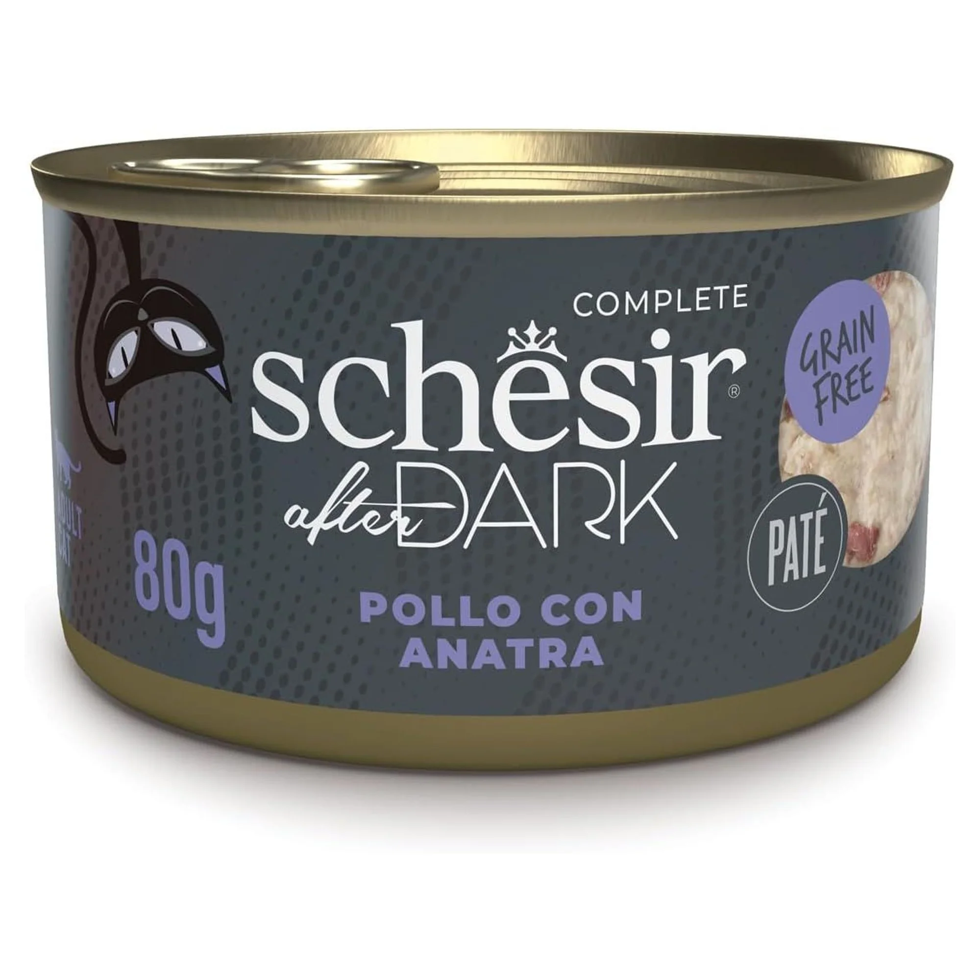 Schesir After Dark Pate Tavuklu ve Ördekli Yetişkin Kedi Konservesi 80 G