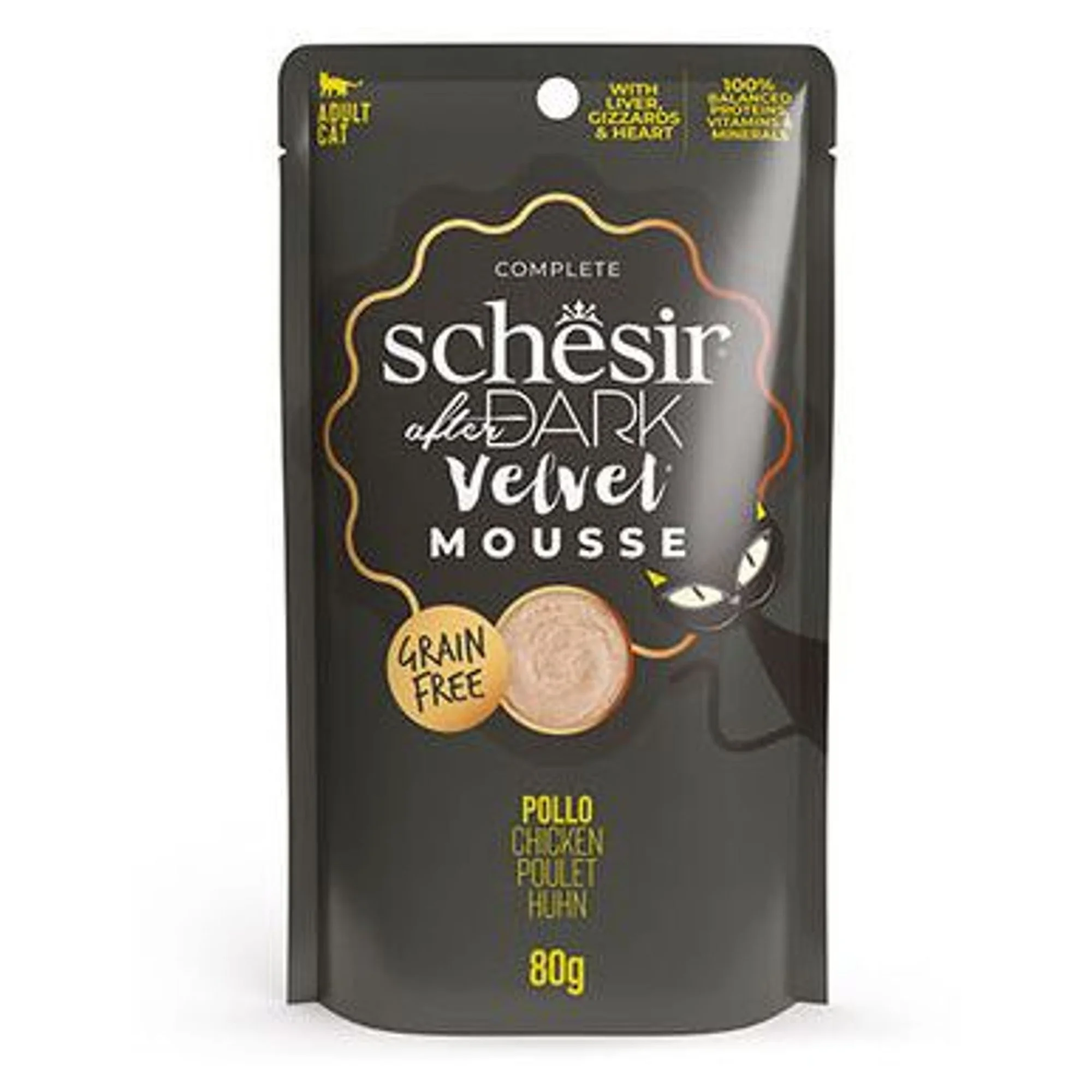 Schesir Schesir After Dark Velvet Mousse Tavuklu Yetişkin Kedi Pouch Yaş Maması 80 G