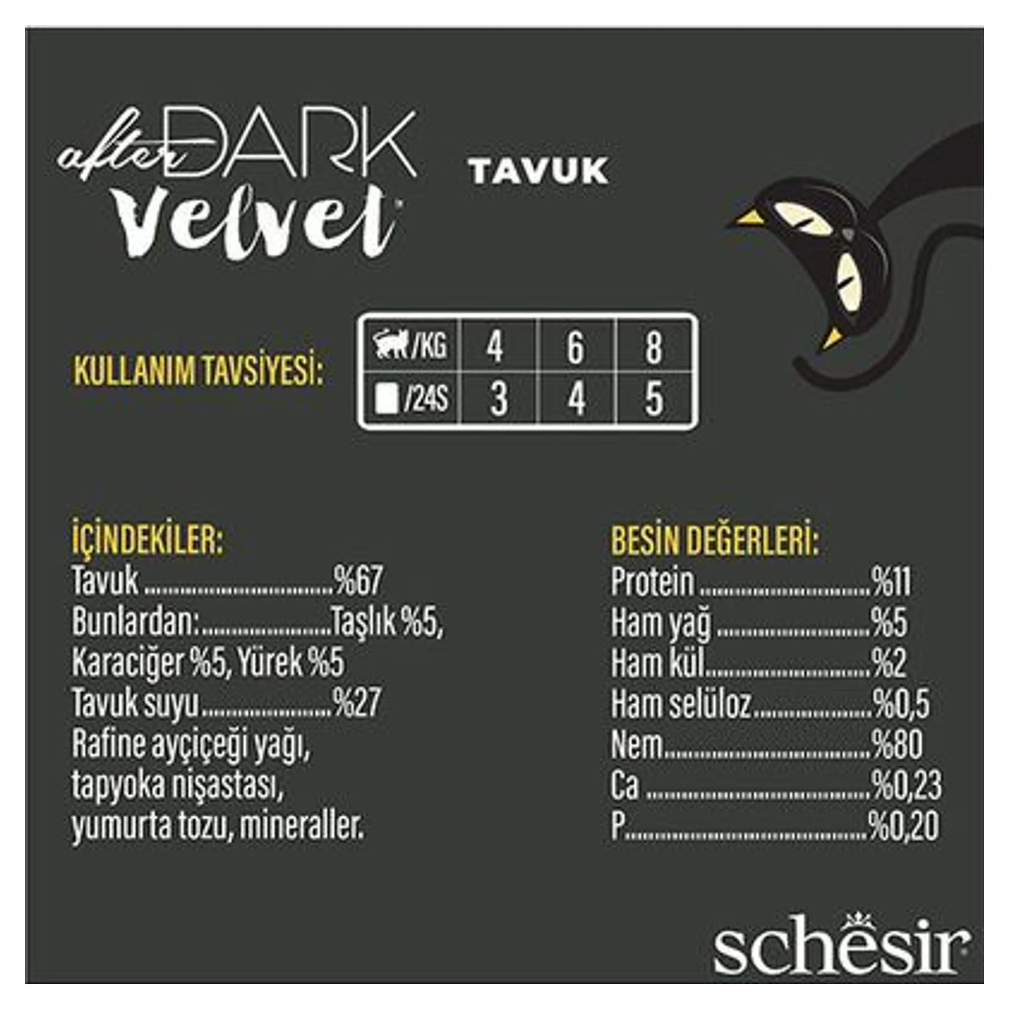 Schesir Schesir After Dark Velvet Mousse Tavuklu Yetişkin Kedi Pouch Yaş Maması 80 G — Normal, 85 g — Görsel 3