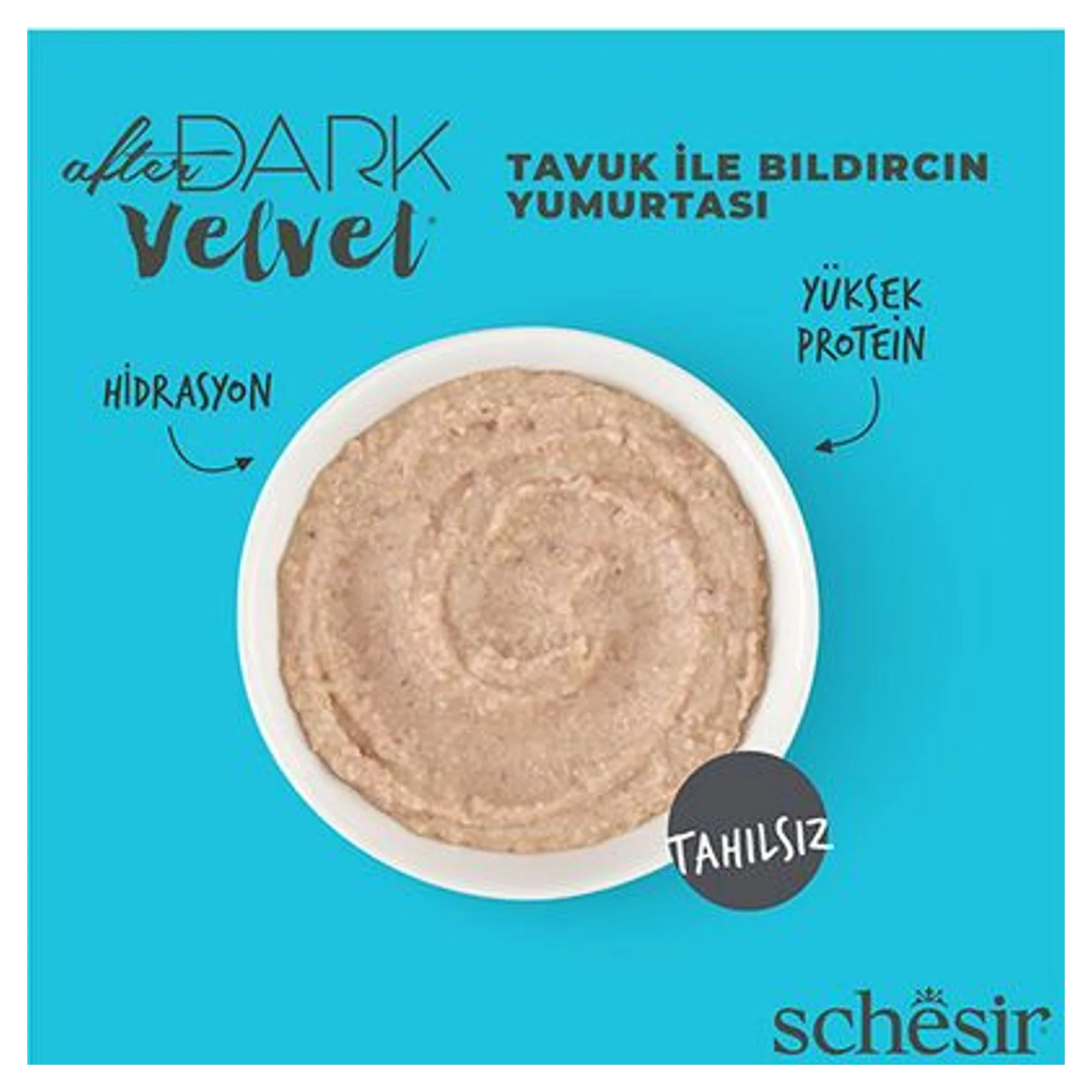 Schesir Schesir After Dark Tavuklu ve Bıldırcın Yumurtalı Pouch Yetişkin Kedi Maması 80 G — Normal, 85 g — Görsel 4