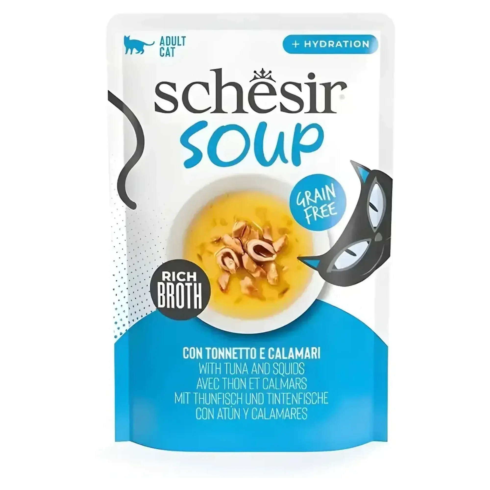 Schesir Soup Ton Balıklı ve Kalamarlı Yetişkin Kedi Çorbası 40 G