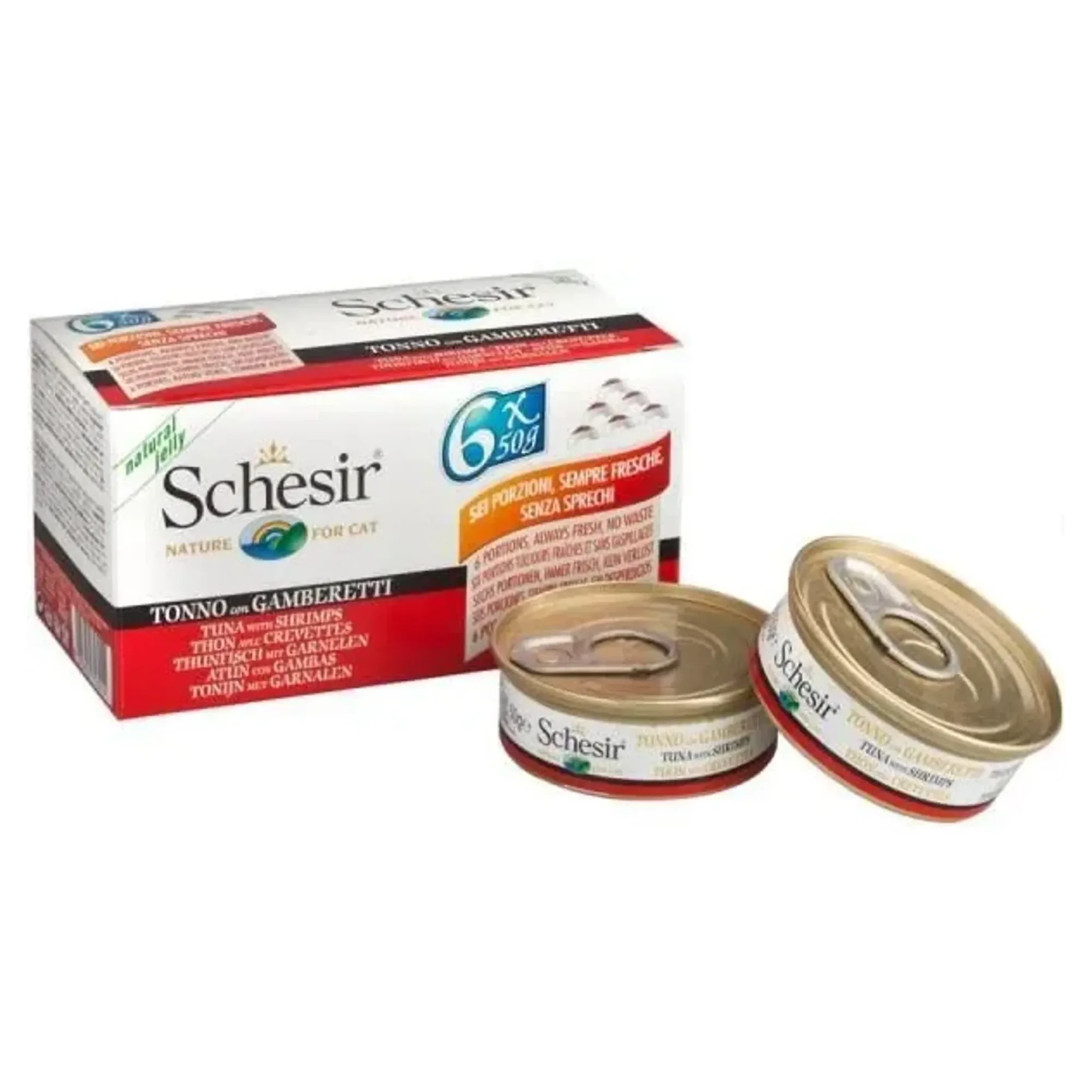 Schesir Schesir Cat Multipack Prawns 6x50 G
