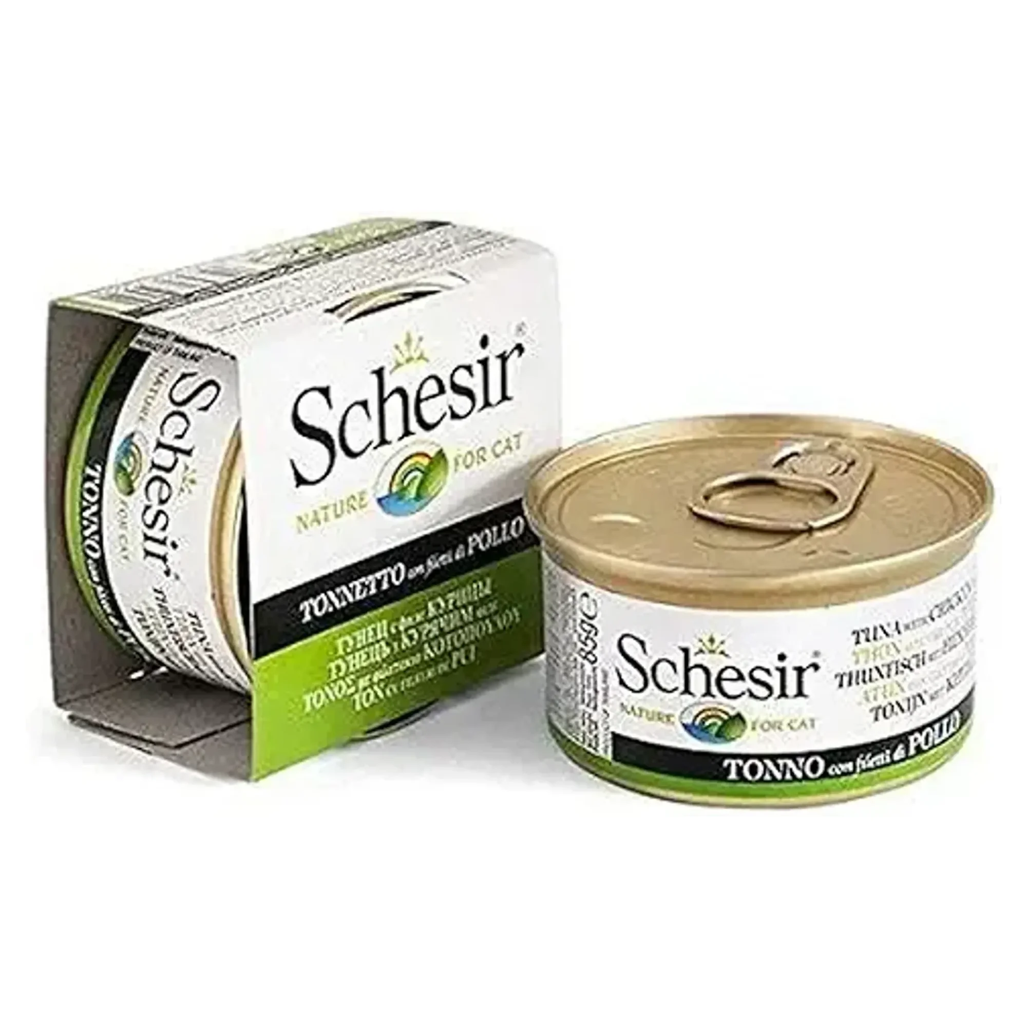 Schesir Schesir Jelly Ton Balığı ve Tavuk Jöle İçinde Yetişkin Kedi Konservesi 85G