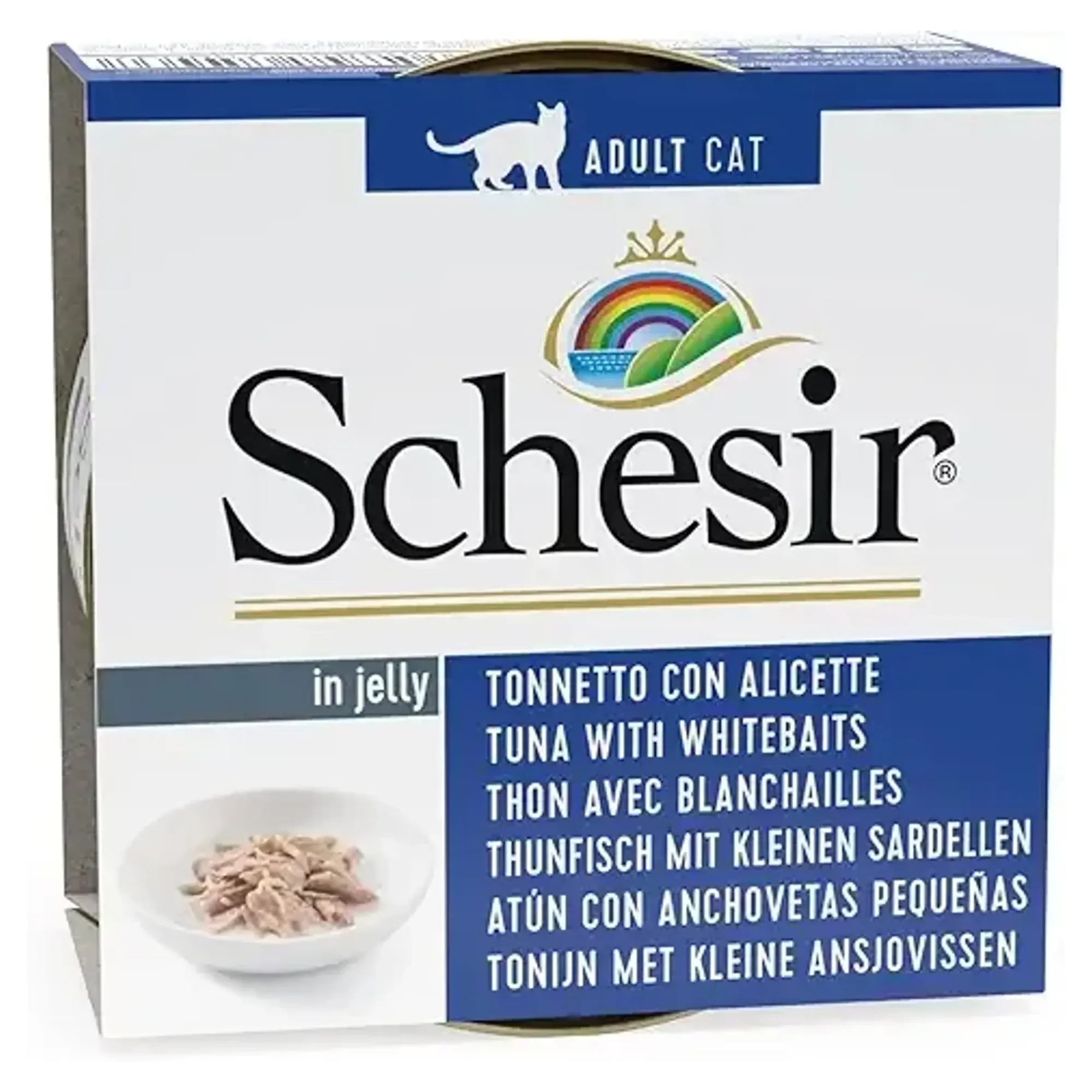 Schesir Schesir Jelly Ton Balığı ve Ringa Balığı Jöle İçinde Yetişkin Kedi Konservesi 85G
