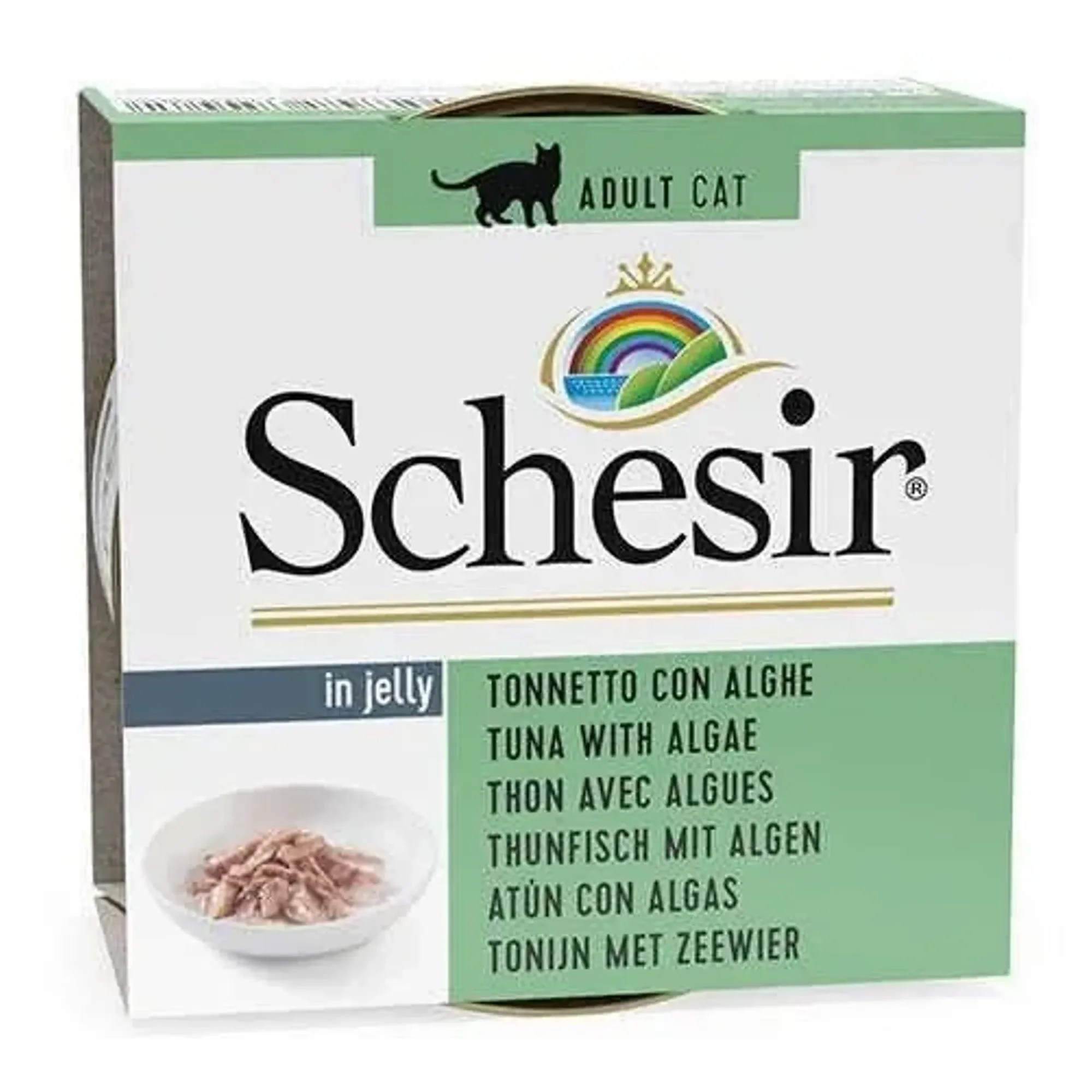 Schesir Schesir Jelly Ton Balığı ve Su Yosunu Jöle İçinde Yetişkin Kedi Konservesi 85G