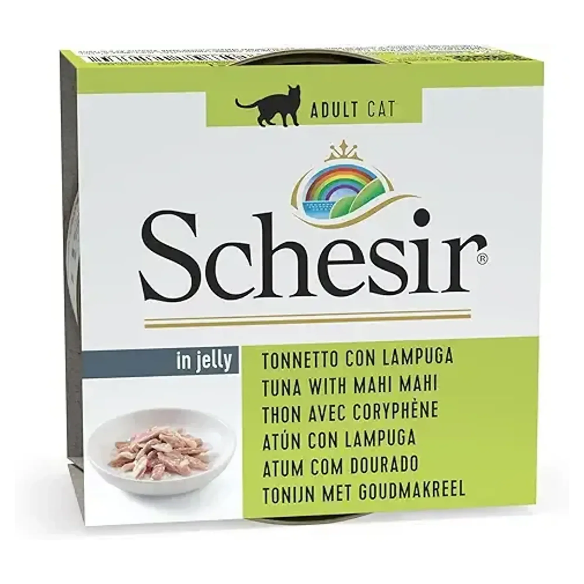 Schesir Schesir Jelly Ton Balığı ve Mahi Mahi Balığı Jöle İçinde Yetişkin Kedi Konservesi 85G