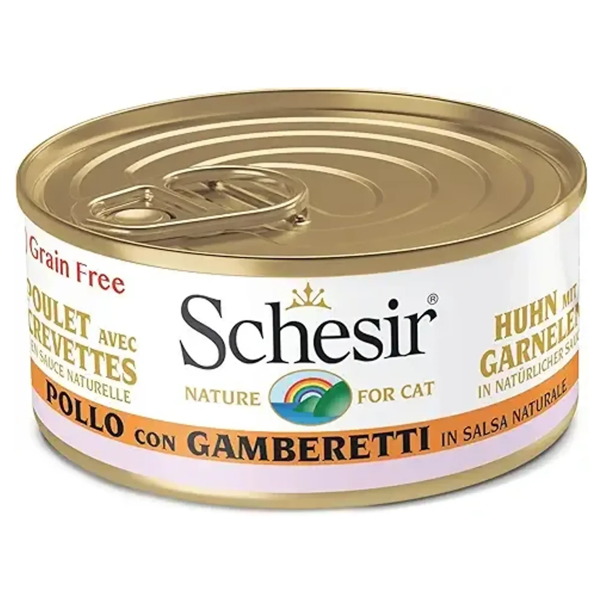 Schesir Schesir Broth Ton Balıklı ve Karidesli Et Suyunda Yetişkin Kedi Konservesi 70G