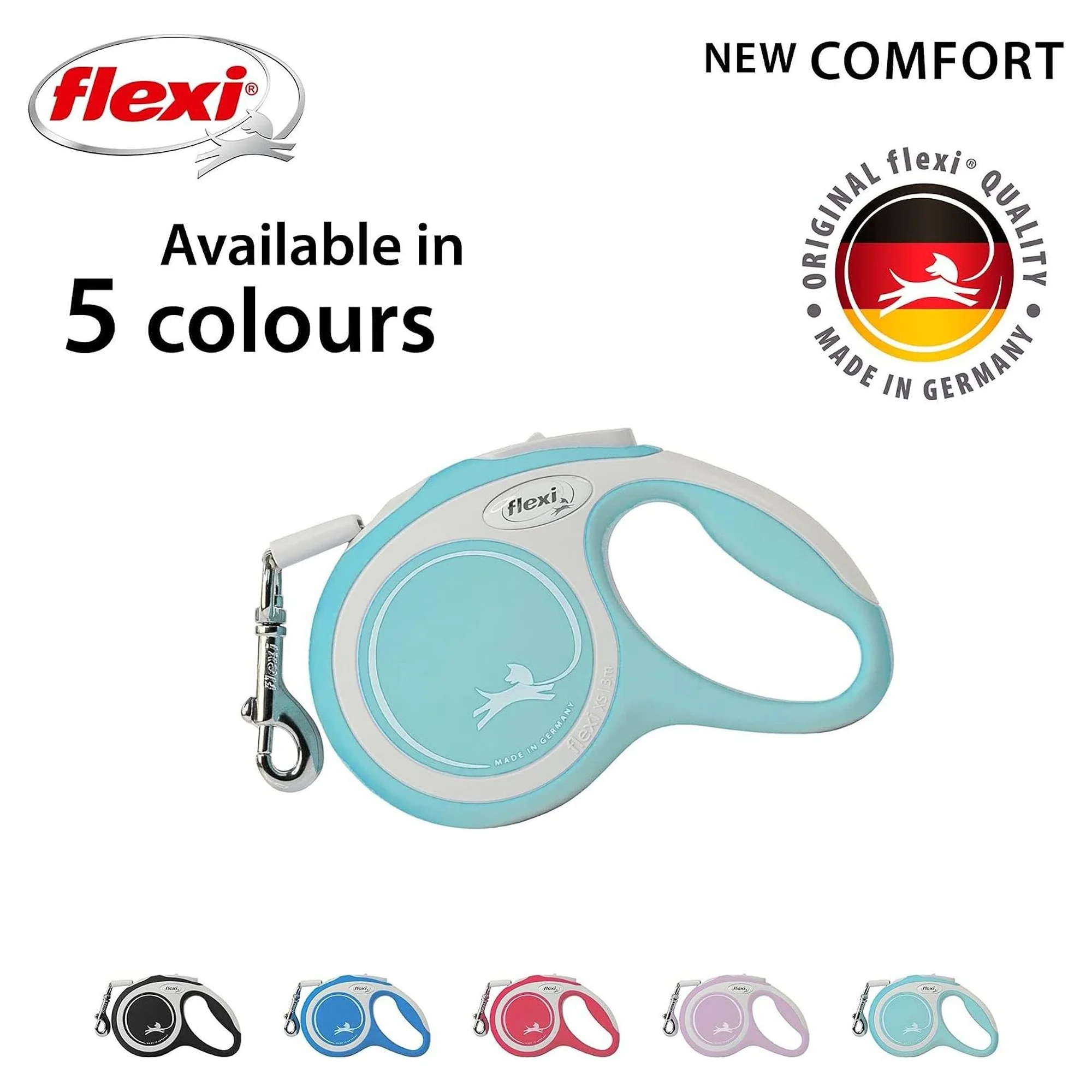 Flexi New Comfort XS Beden Açık Mavi Şerit Köpek Gezdirme Tasması 3 M — Gezdirme Kayışları, 165 g — Görsel 4
