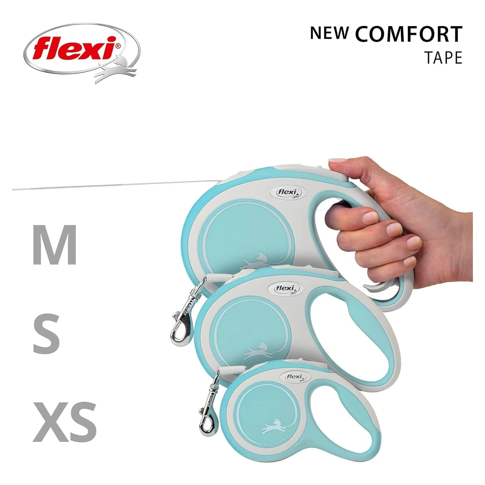 Flexi New Comfort XS Beden Açık Mavi Şerit Köpek Gezdirme Tasması 3 M — Gezdirme Kayışları, 165 g — Görsel 5
