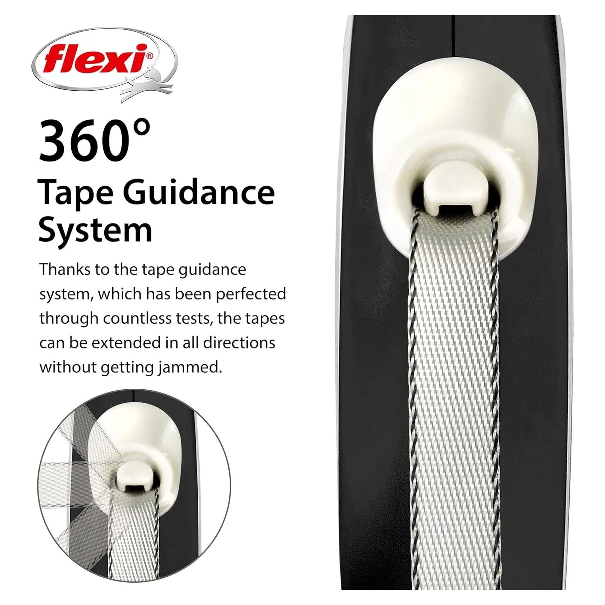 Flexi New Comfort XS Siyah Şerit Köpek Gezdirme Tasması 3 M — Gezdirme Kayışları, 165 g — Görsel 3