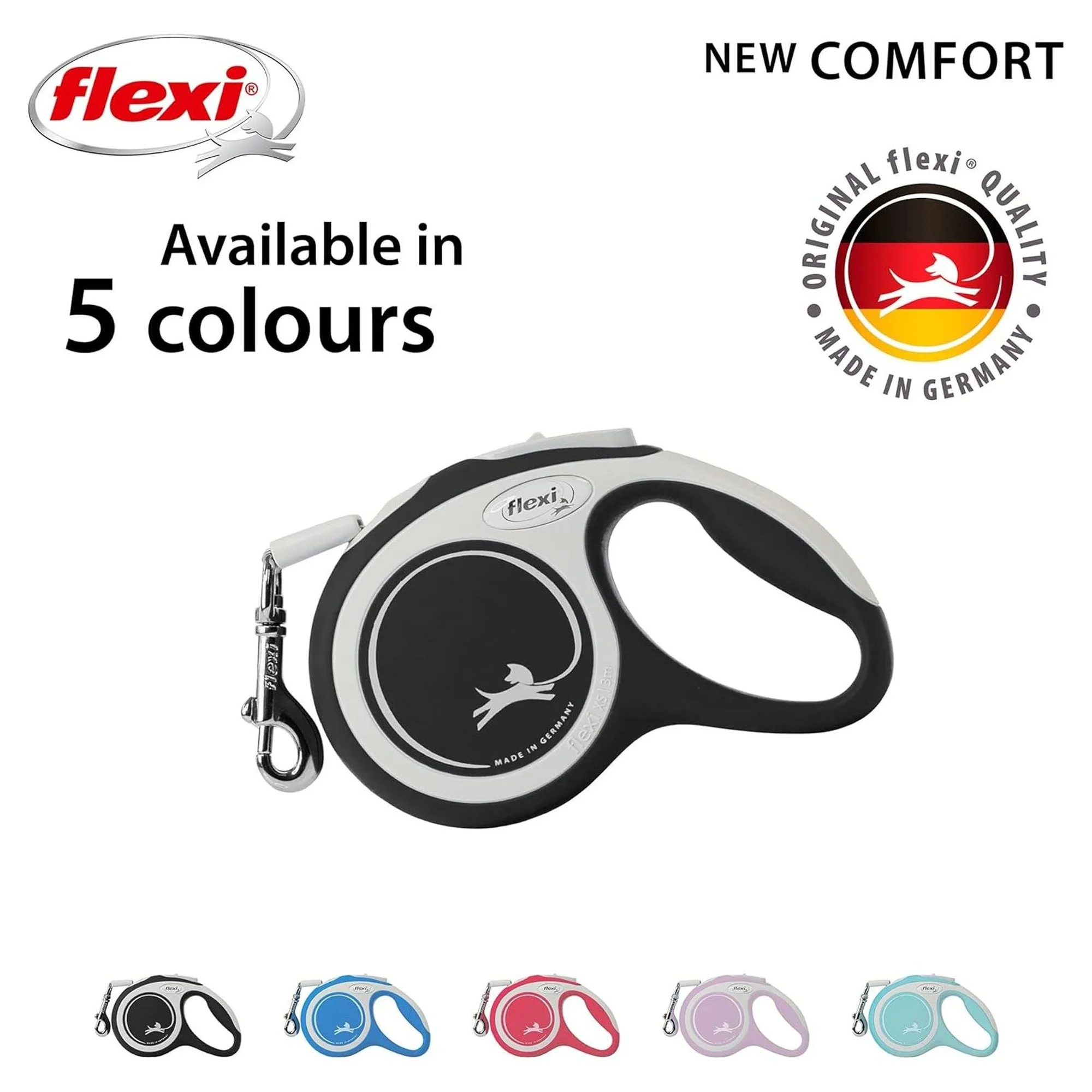 Flexi New Comfort XS Siyah Şerit Köpek Gezdirme Tasması 3 M — Gezdirme Kayışları, 165 g — Görsel 4