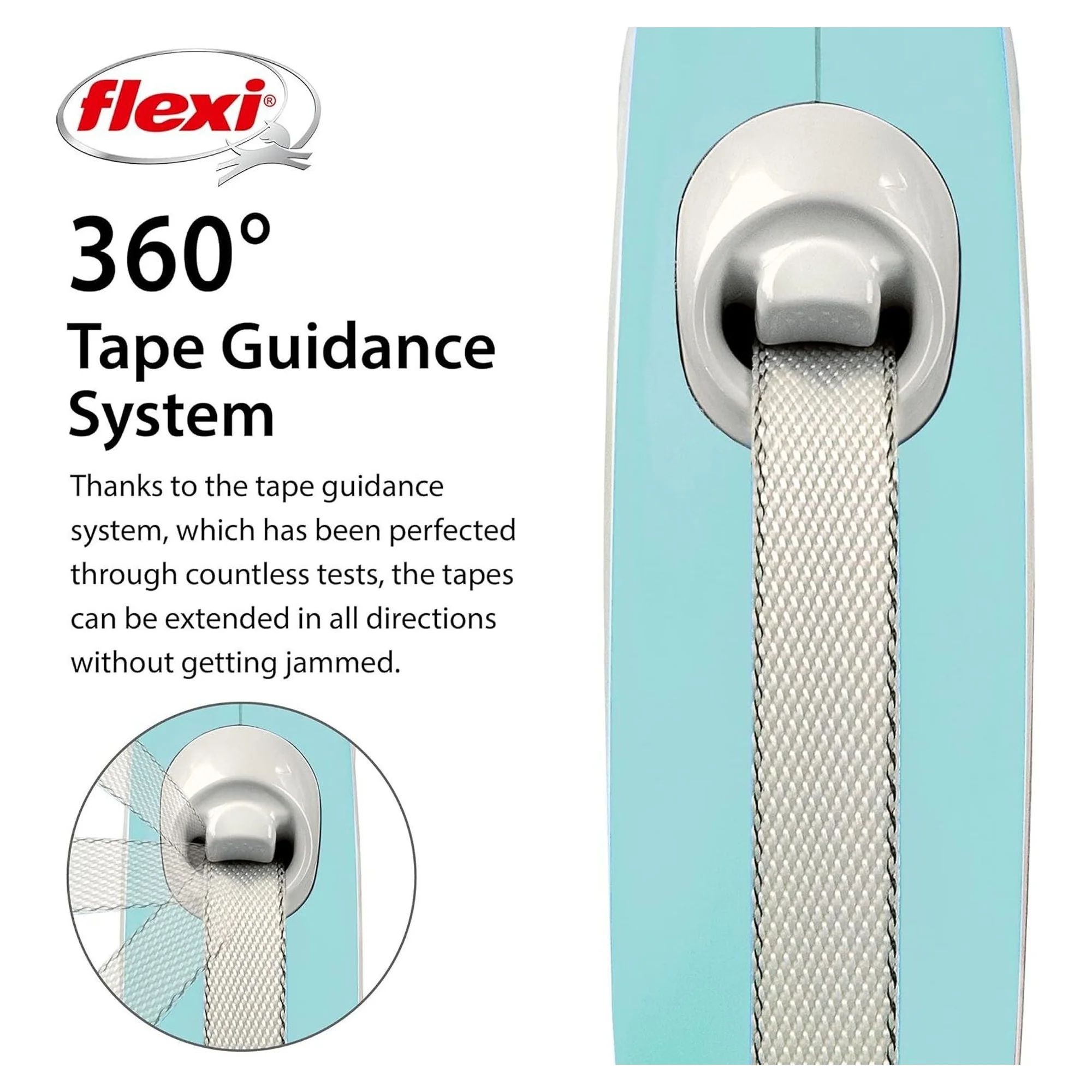 Flexi New Comfort Açık Mavi S Beden Şerit Köpek Tasması 5 M — Boyun Tasması, 330 g — Görsel 3