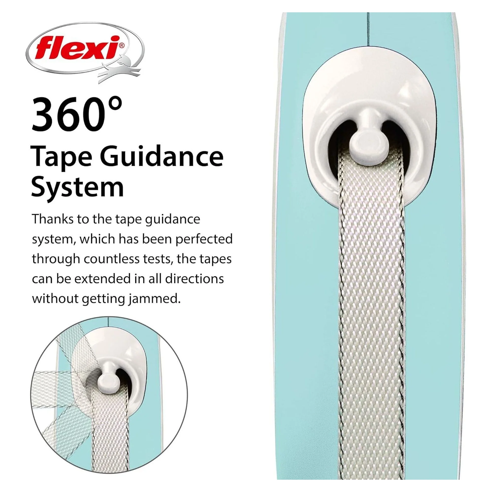 Flexi New Comfort M Beden Açık Mavi Şerit Köpek Gezdirme Tasması 5 M — Gezdirme Kayışları, 350 g — Görsel 3