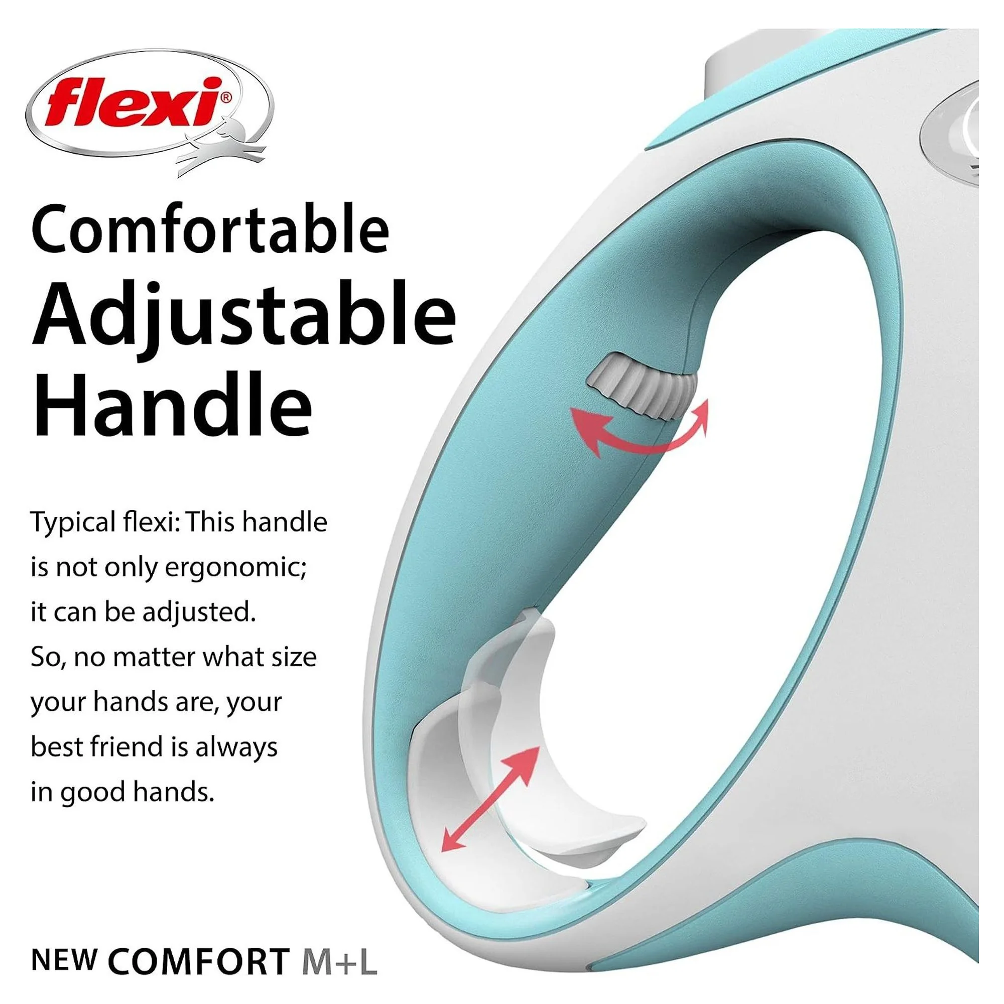 Flexi New Comfort M Beden Açık Mavi Şerit Köpek Gezdirme Tasması 5 M — Gezdirme Kayışları, 350 g — Görsel 4
