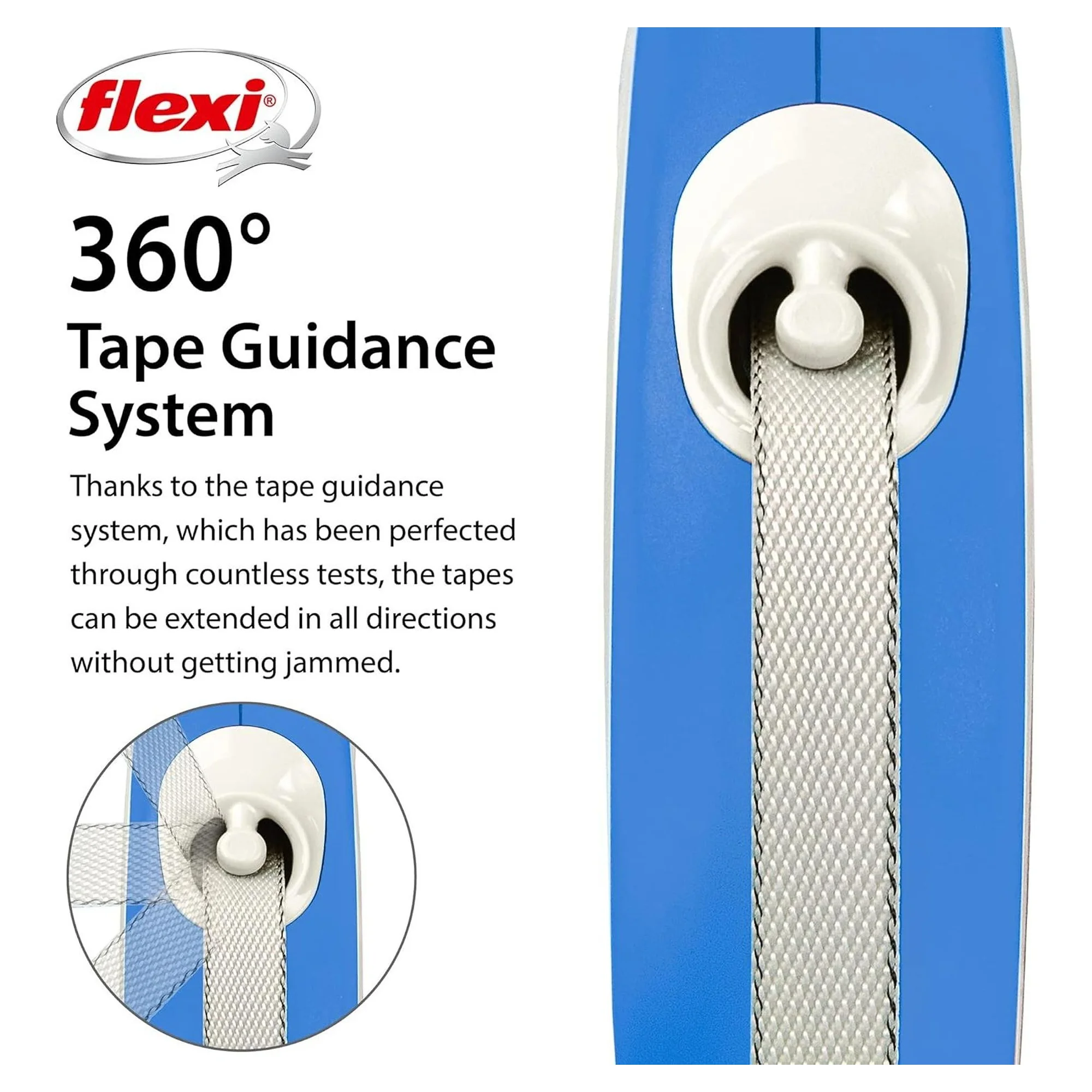 Flexi New Comfort M Beden Mavi Şerit Köpek Tasması 5 M — Boyun Tasması, 440 g — Görsel 3