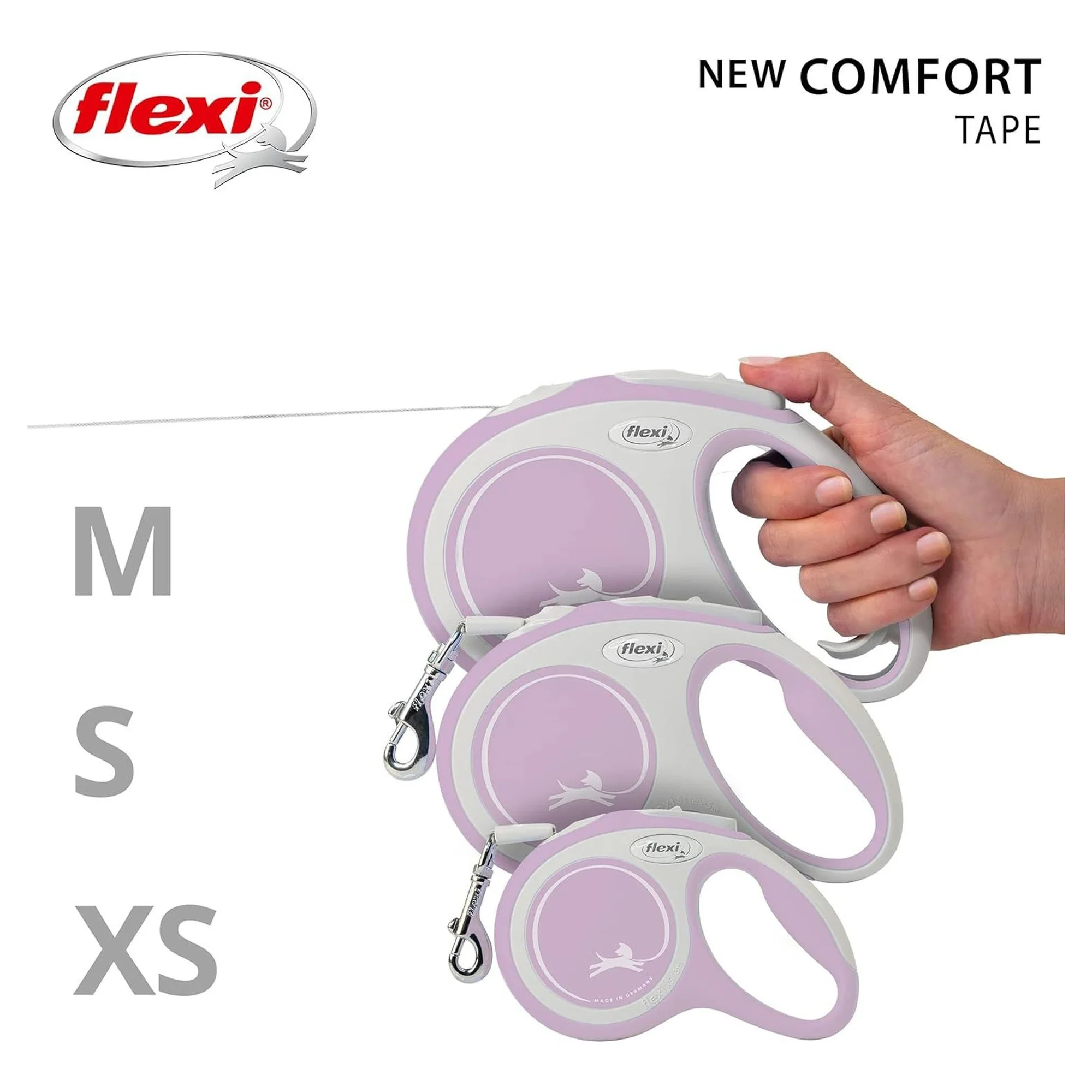 Flexi New Comfort Pembe M Beden Şerit Köpek Gezdirme Tasması 5 M — Gezdirme Kayışları, 350 g — Görsel 5