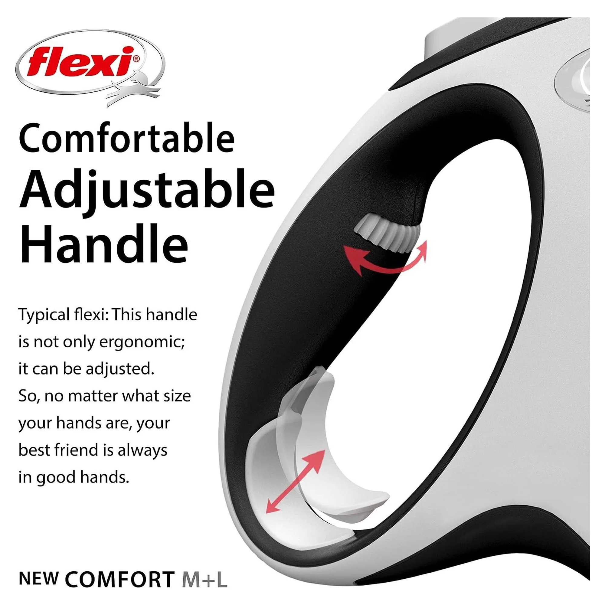 Flexi New Comfort M Beden Siyah Şerit Köpek Gezdirme Tasması 5 M — Gezdirme Kayışları, 350 g — Görsel 4