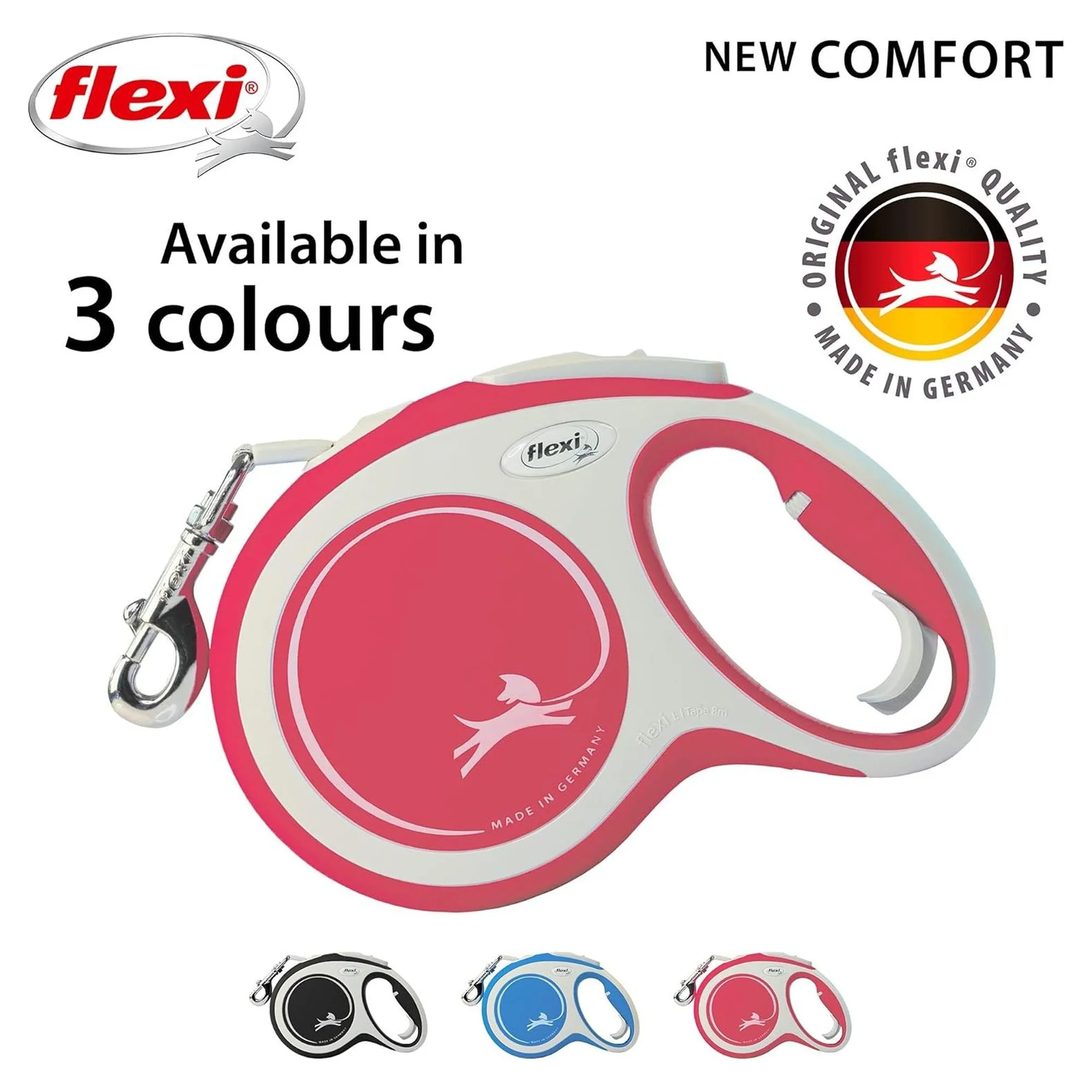 Flexi New Comfort L Beden Kırmızı Şerit Tasma 5 M — Boyun Tasması — Görsel 5