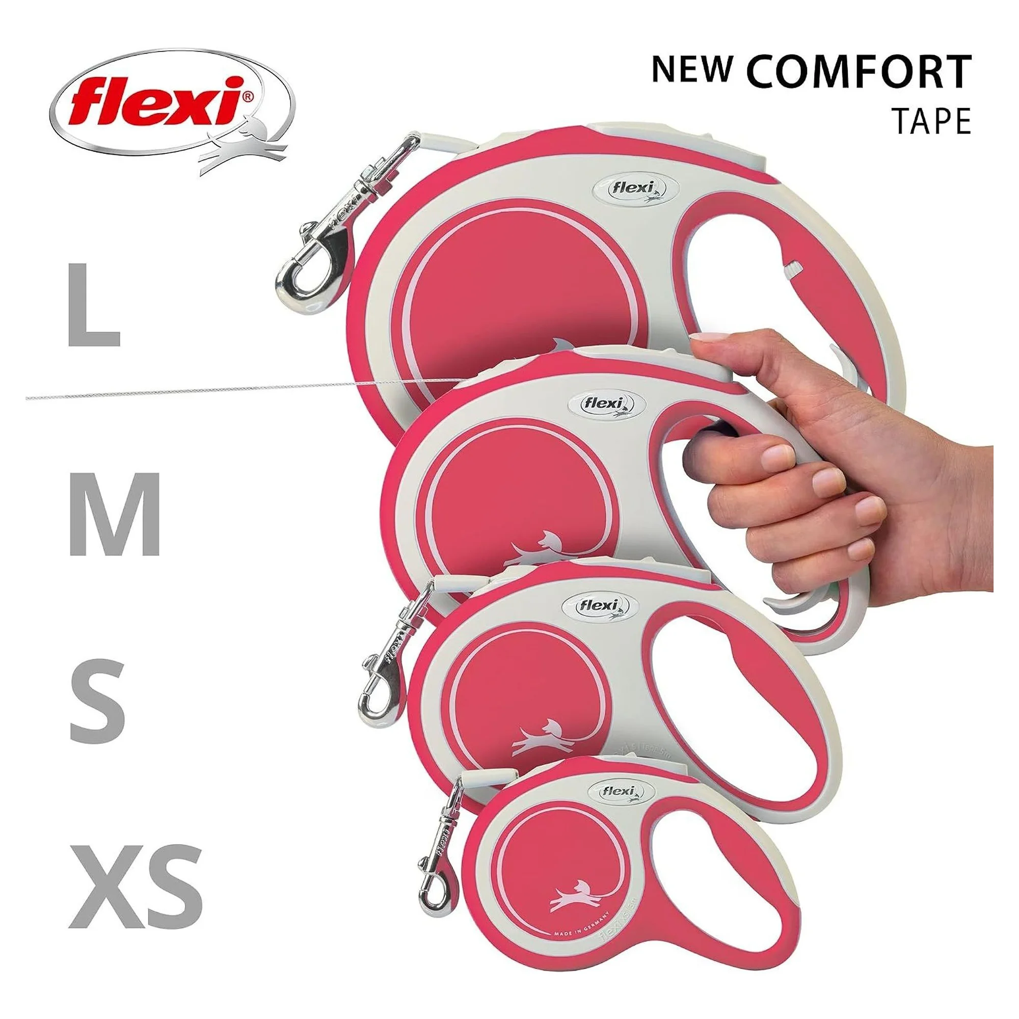 Flexi New Comfort L Beden Kırmızı Şerit Tasma 5 M — Boyun Tasması — Görsel 6