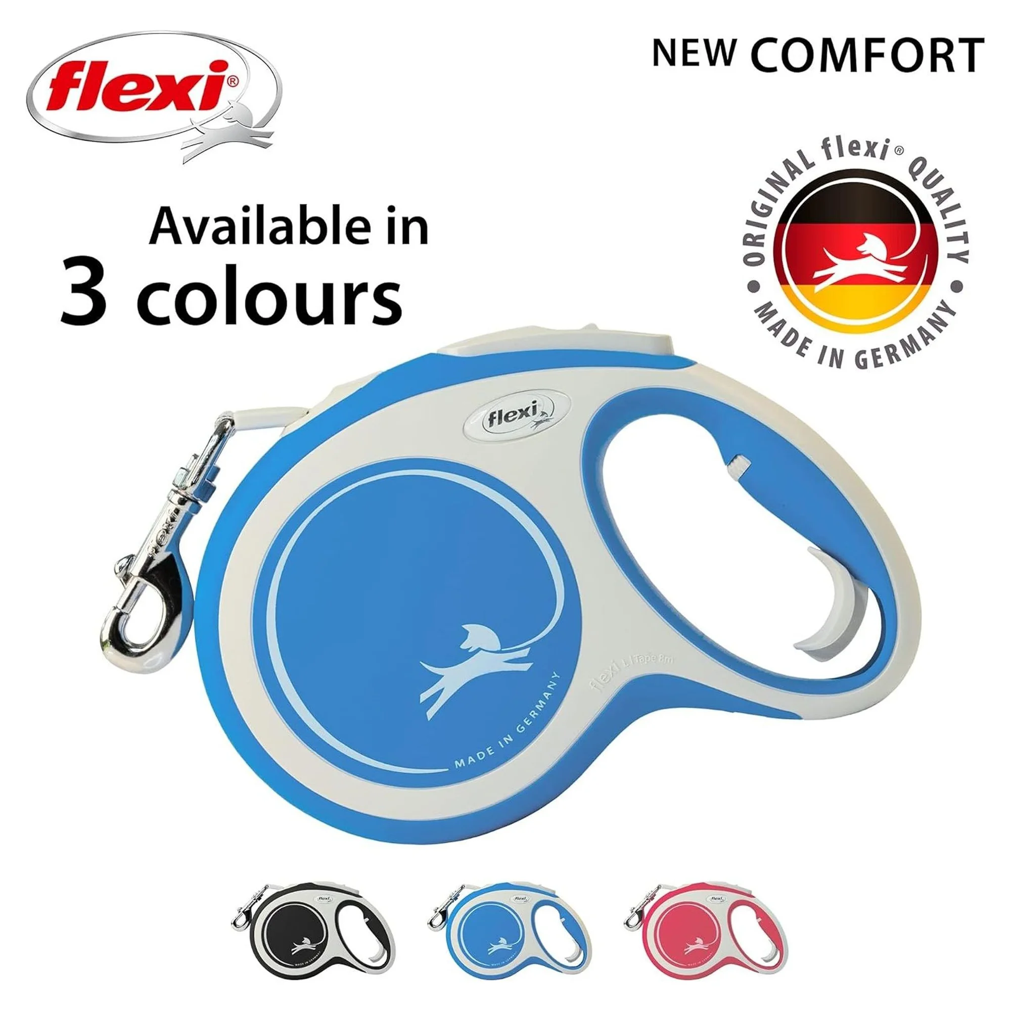 Flexi New Comfort Mavi L Beden Şerit Köpek Gezdirme Kayışı 5 M — Gezdirme Kayışları, 590 g — Görsel 5