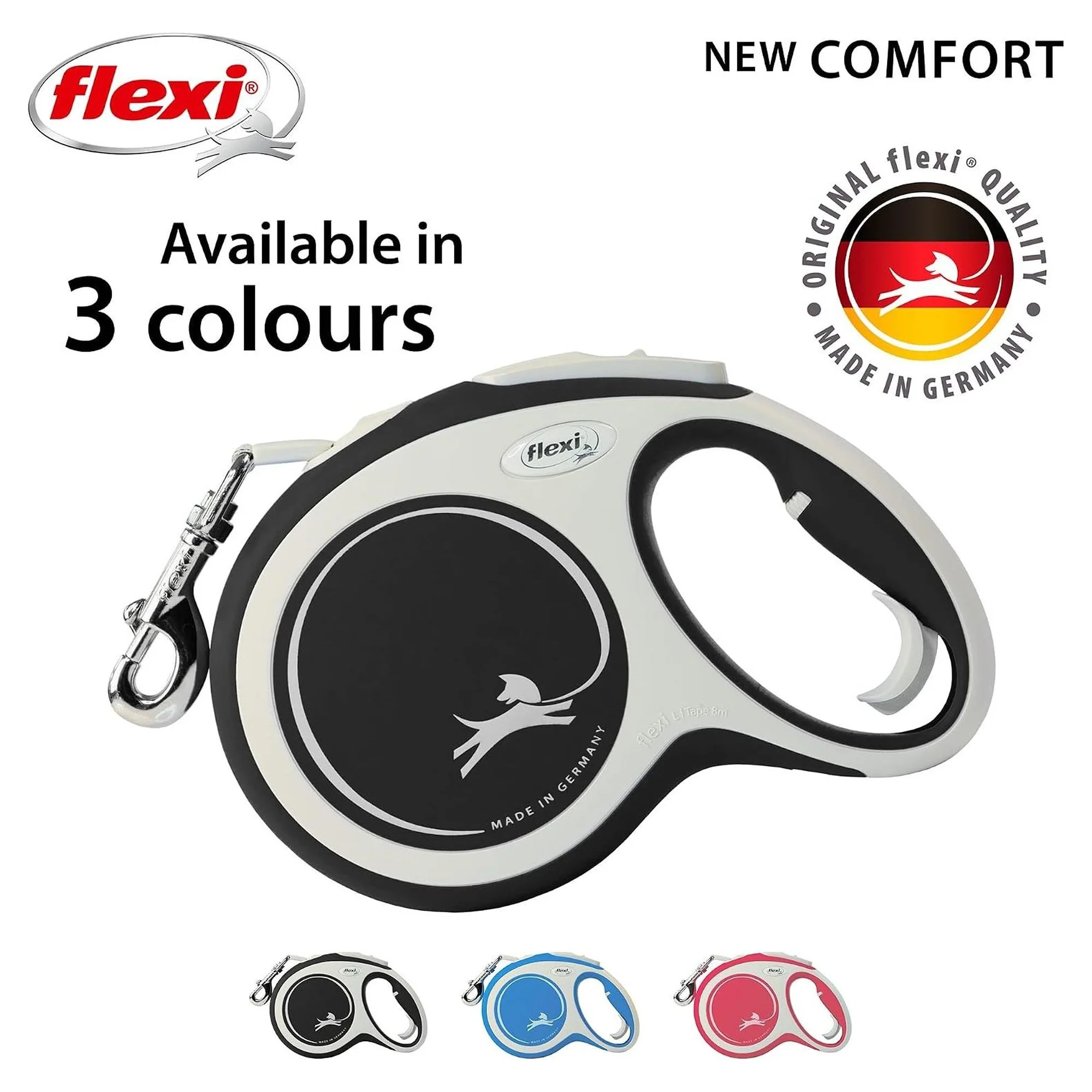 Flexi New Comfort Siyah L Beden Köpek Gezdirme Kayışı 5 M — Gezdirme Kayışları, 590 g — Görsel 5