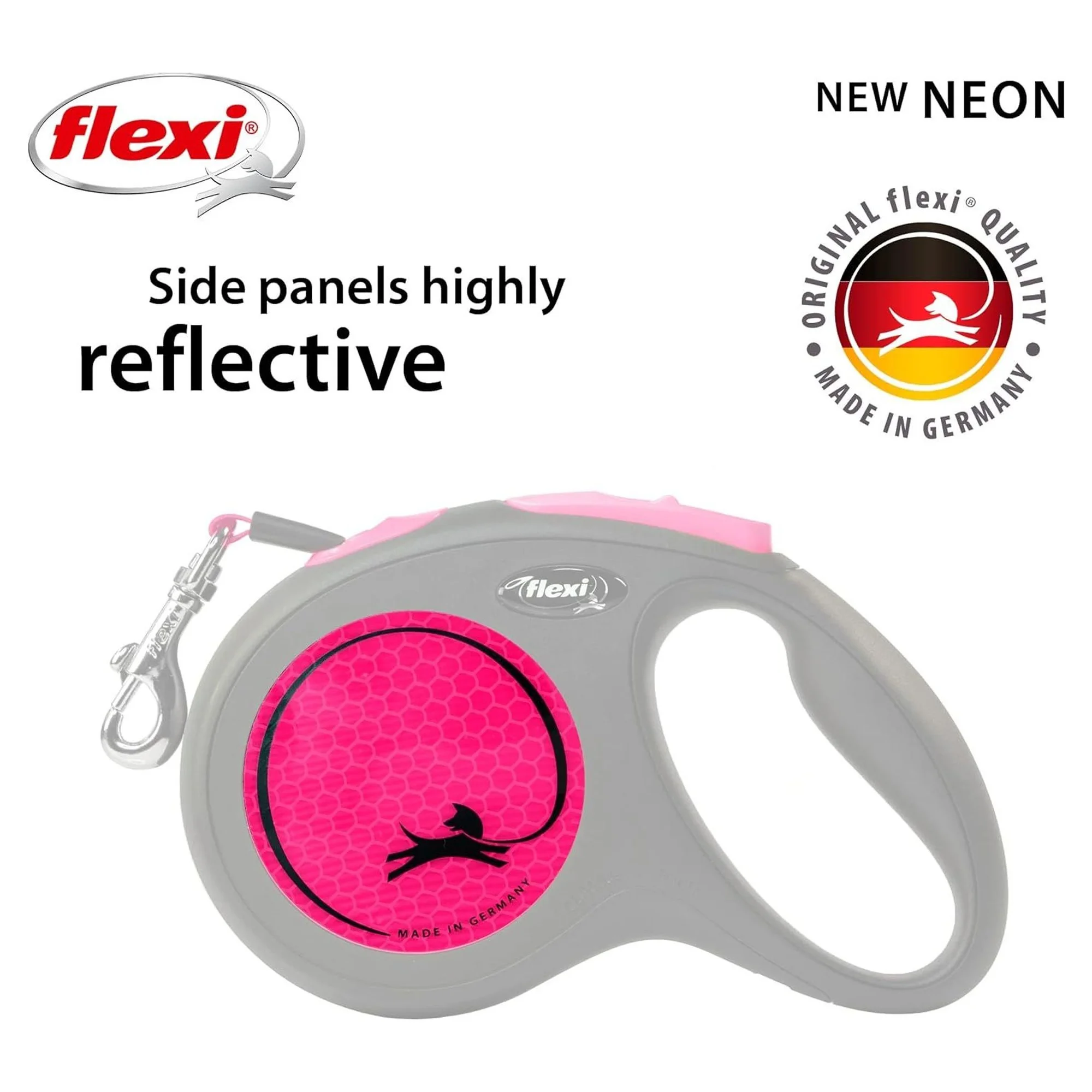 Flexi New Neon Pembe M Beden Şerit Köpek Tasması 5 M — Boyun Tasması, 200 g — Görsel 3