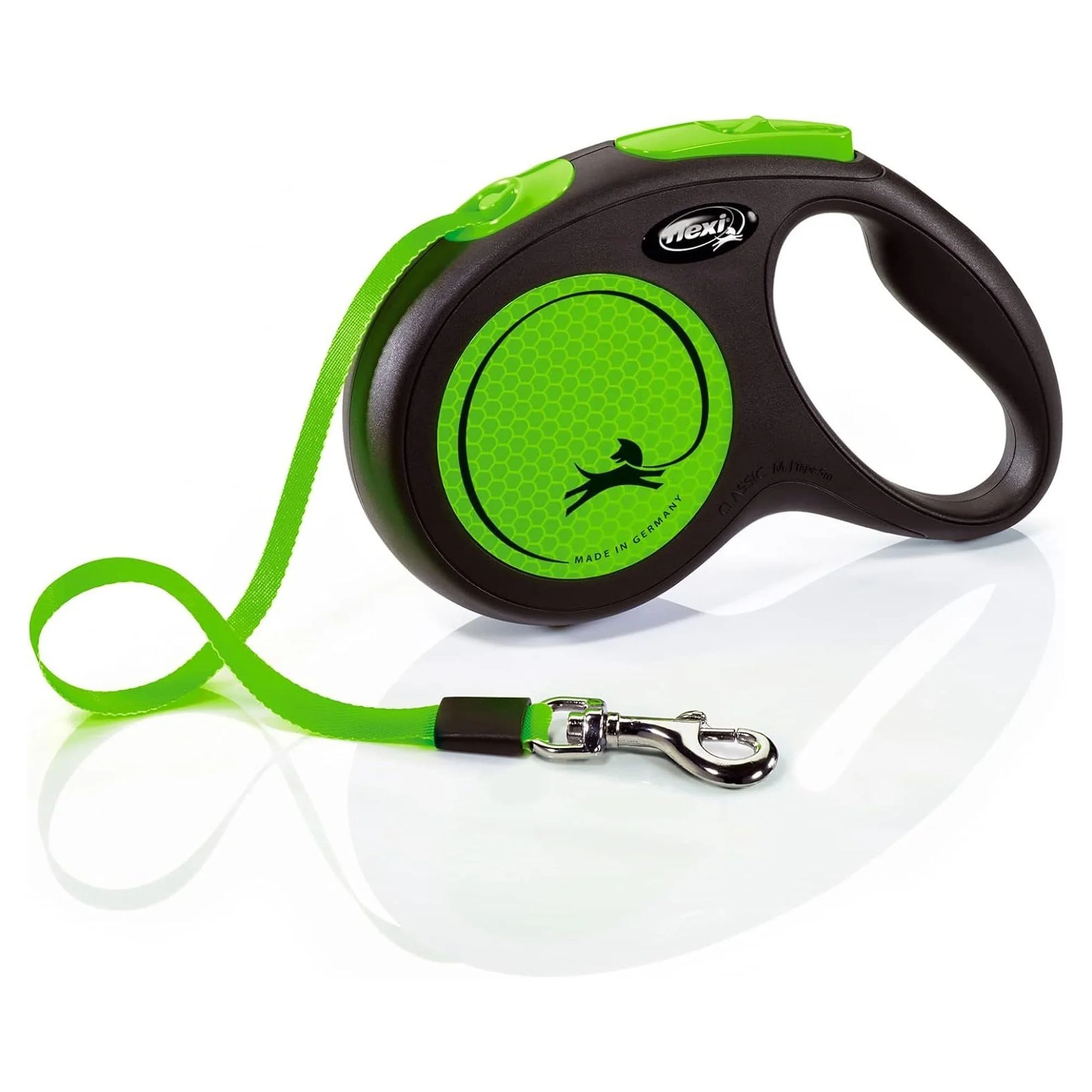 Flexi New Neon Yeşil M Beden  Şerit Köpek Gezdirme Kayışı 5 M