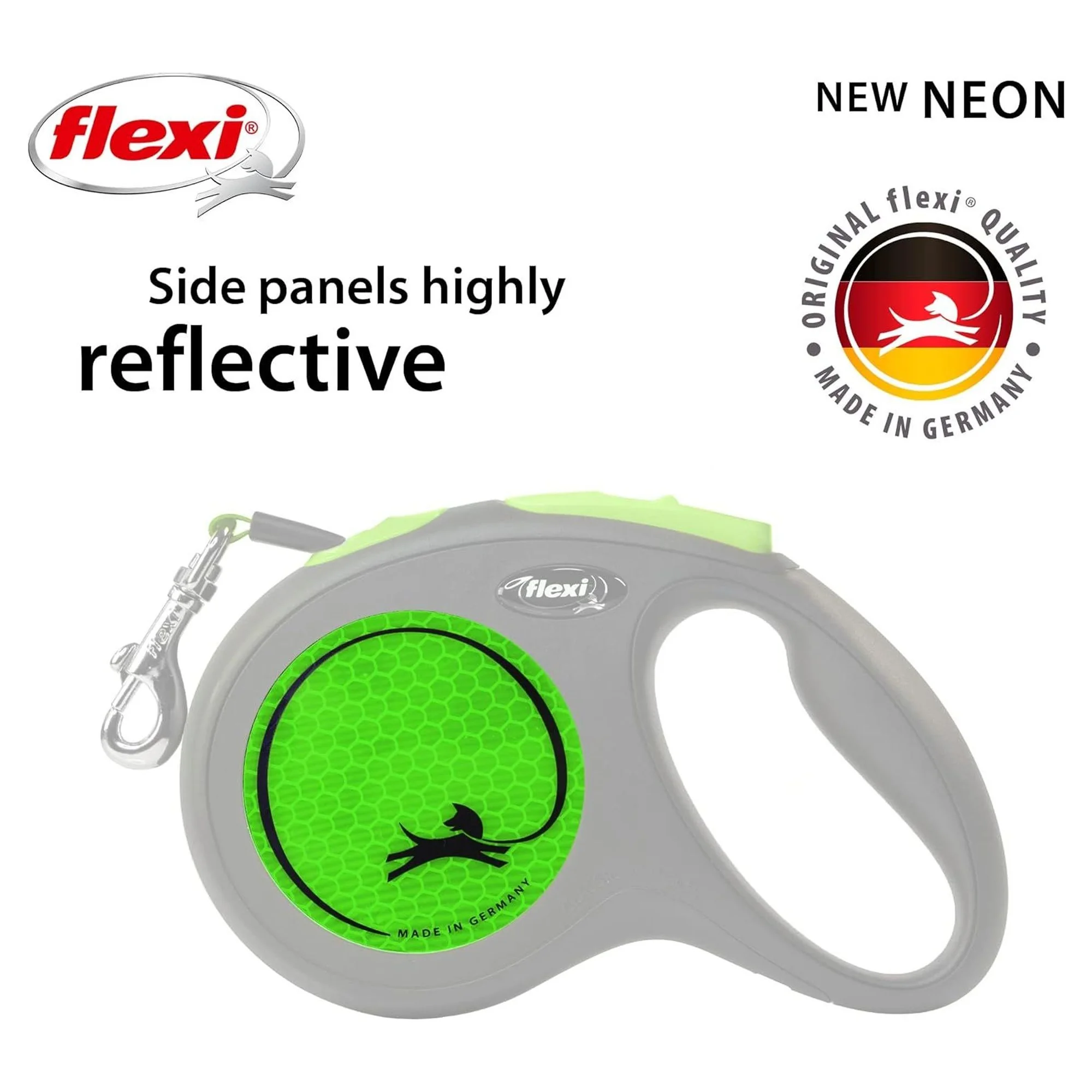 Flexi New Neon Yeşil M Beden Şerit Köpek Gezdirme Kayışı 5 M — Gezdirme Kayışları, 330 g — Görsel 3