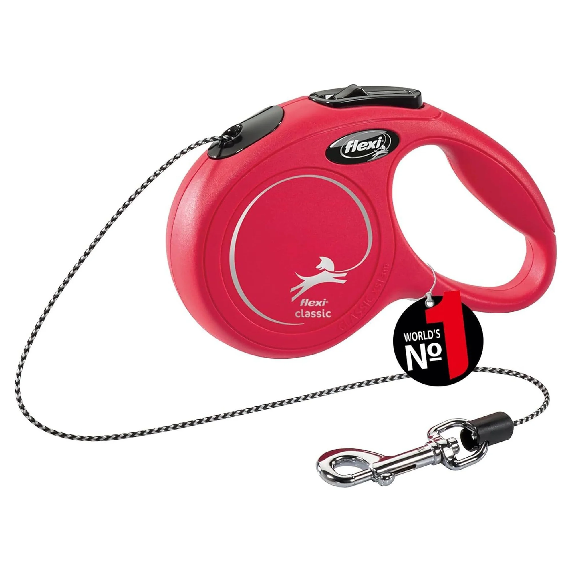 Flexi New Classic Kırmızı XS Beden  İpli Köpek Gezdirme Kayışı 3 M