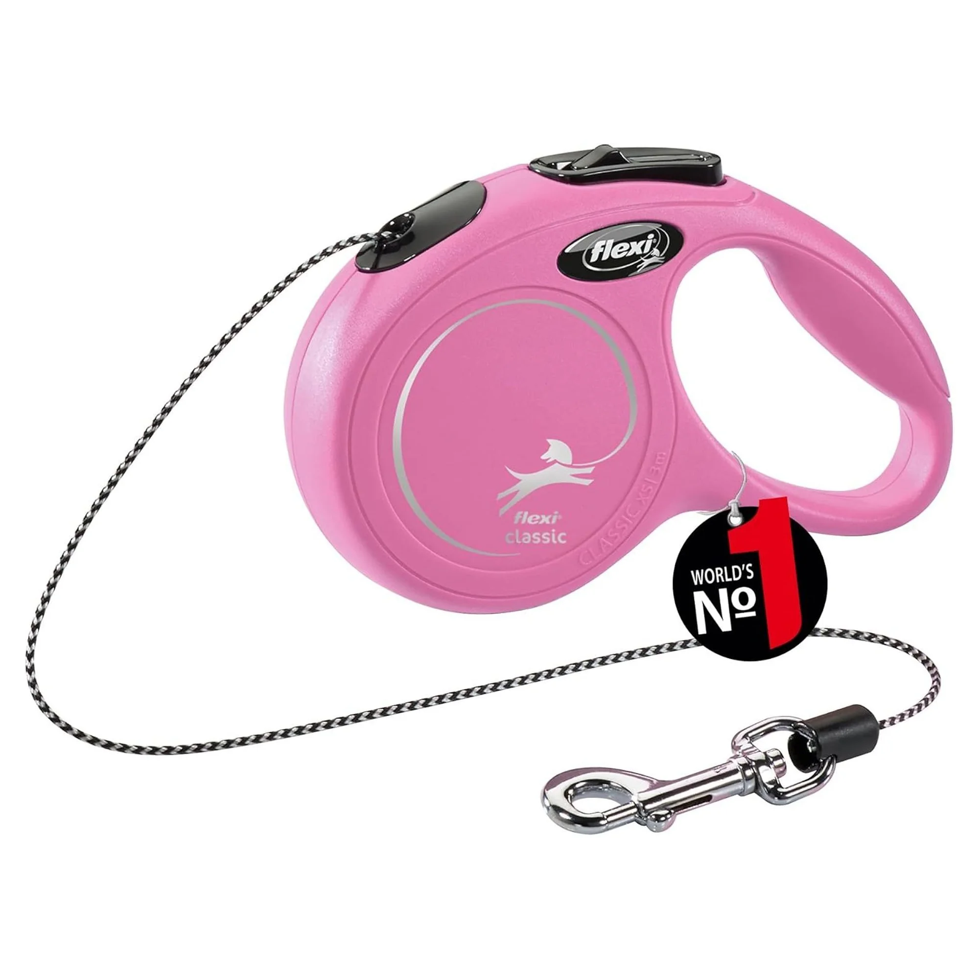 Flexi New Classic Pembe XS Beden  İpli Köpek Gezdirme Kayışı 3 M